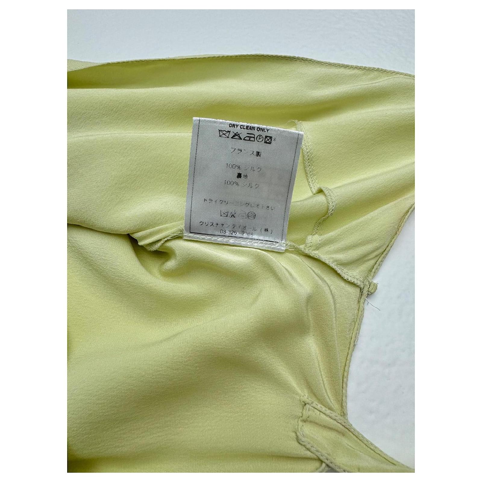 Christian Dior ライトグリーン ベルト　新品 Christian Dior Dresses Light green Silk ref.1638272 - Joli