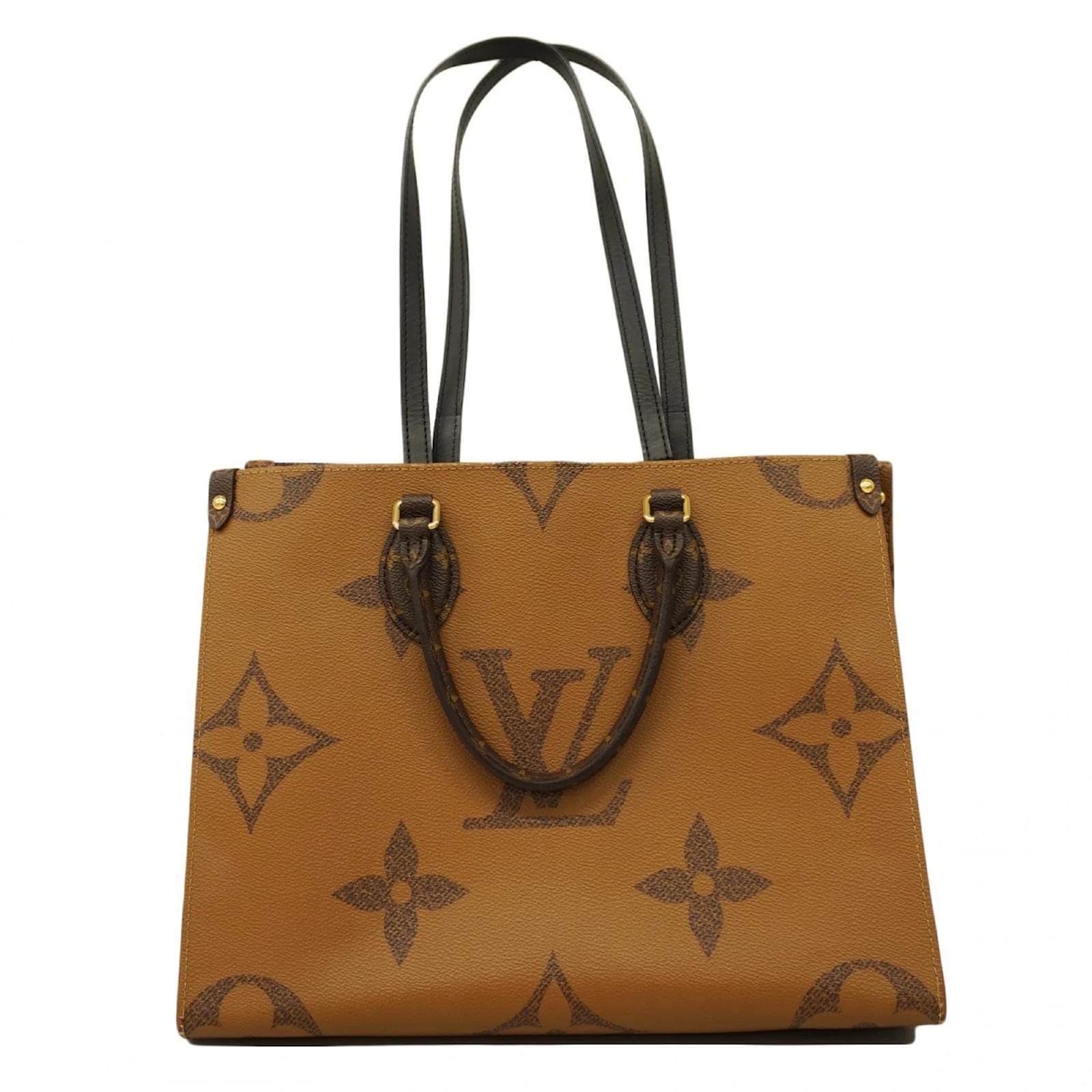 Louis Vuitton Monogram Reverse On the Go MM Tote Bag Brown ref