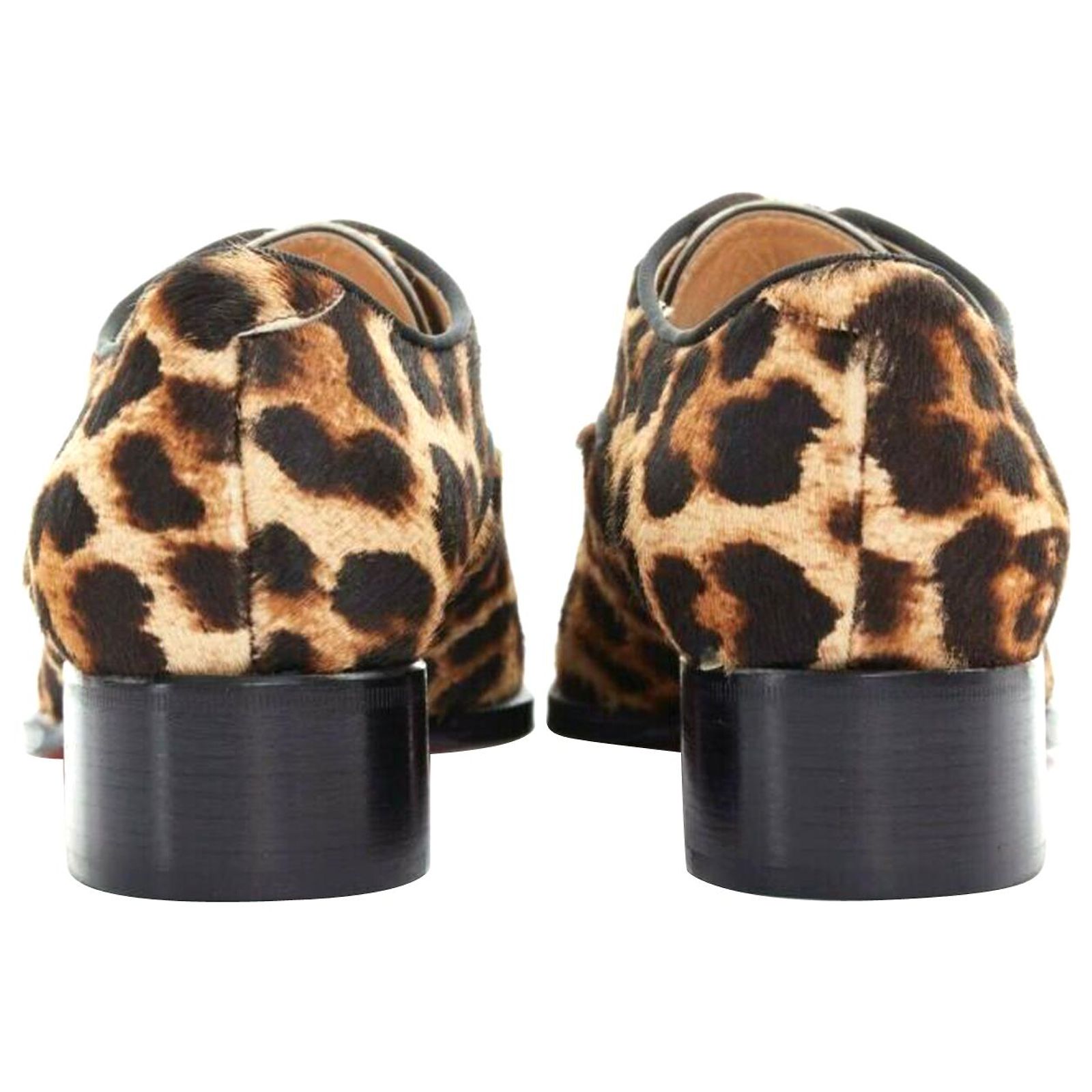 Christian Louboutin Zazou Leopard Print Calfksin Point Toe 