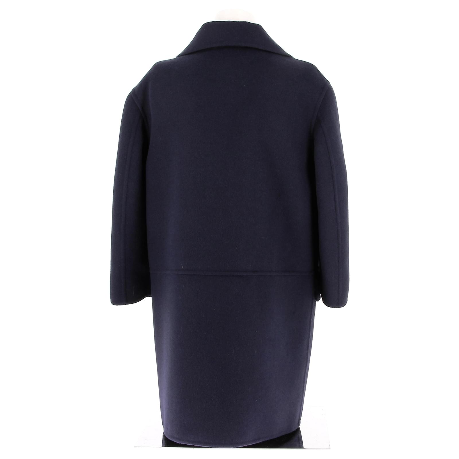 Prada coats T.IT 38 Wool Navy blue ref.1639416 - Joli Closet