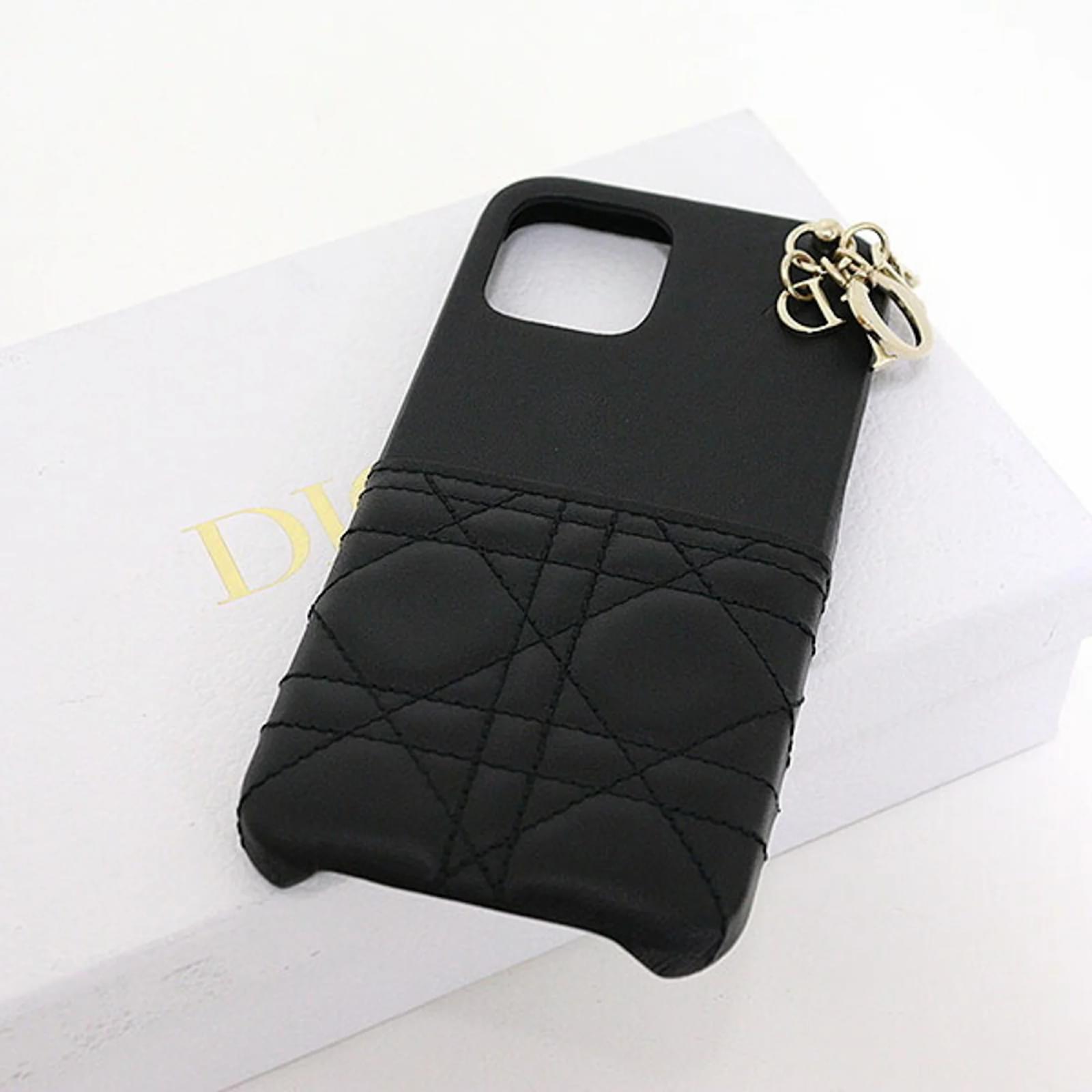 DIOR ★ ディオール Lady Dior iPhone 14pro Christian Dior Dior LADY DIOR iPhone 14 Plus Case Black