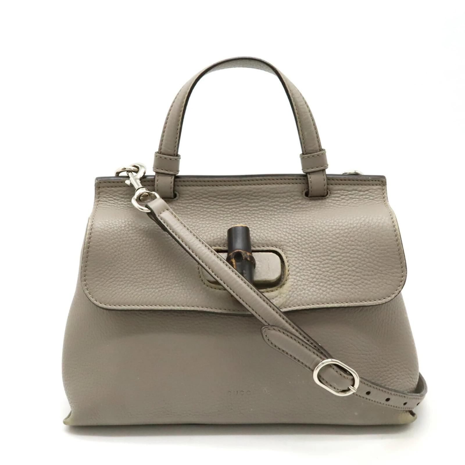 Gucci Bamboo Daily Bag Brown Leather ref.1640561 - Joli Closet