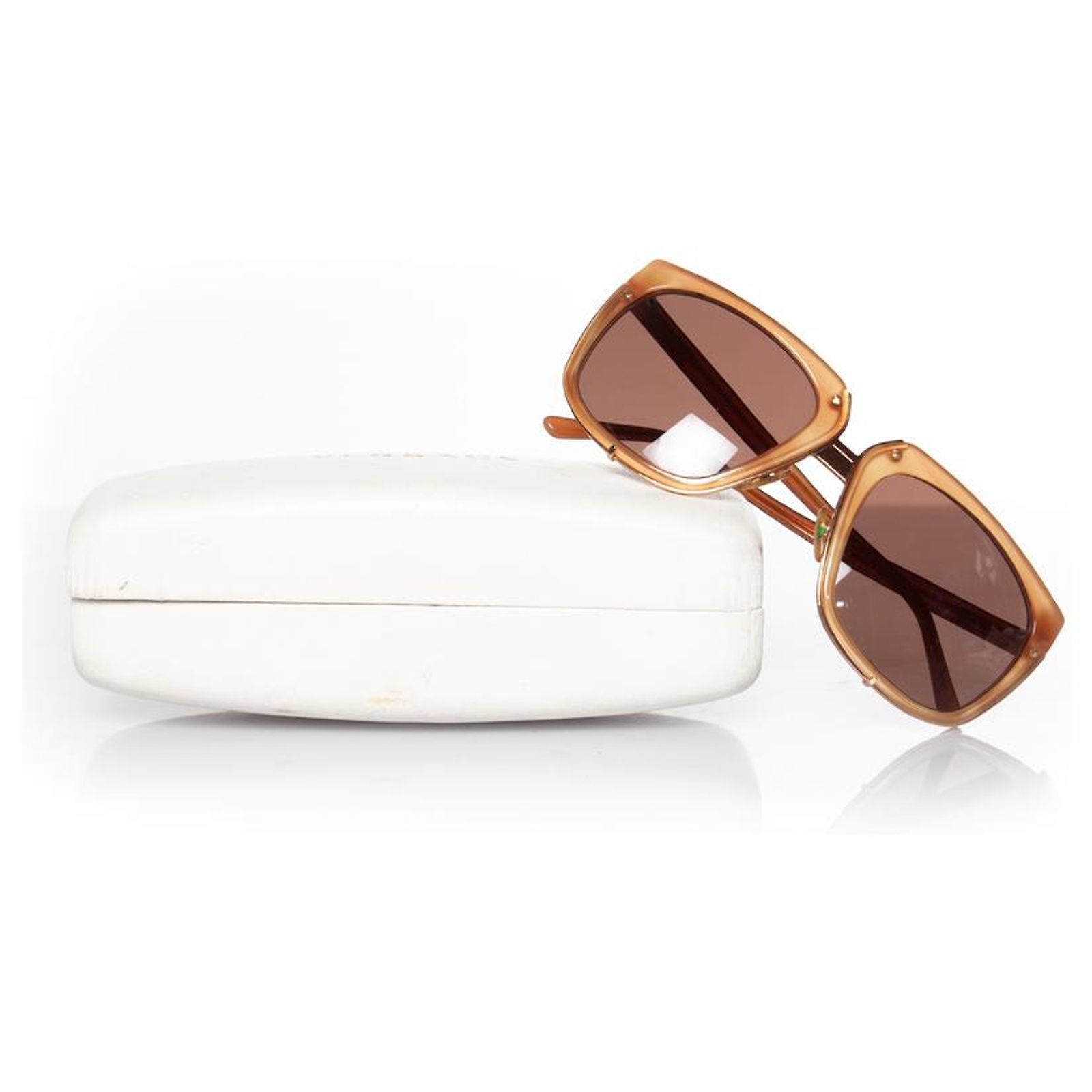 VERSACE Glasses metal Brown Auth BA9352 Versace Brown sunglasses with metal details Plastic ref  main image 2