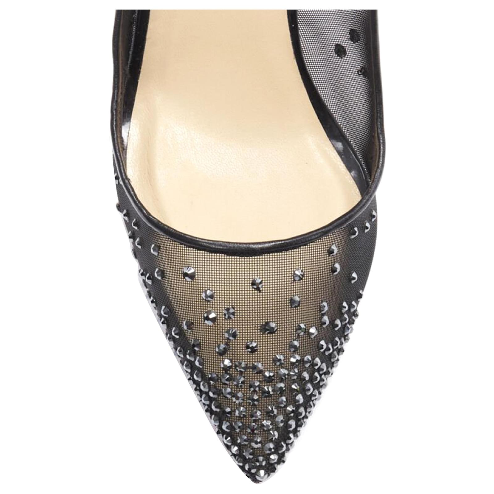 CHRISTIAN LOUBOUTIN Follies Strass pigalle pump Black
