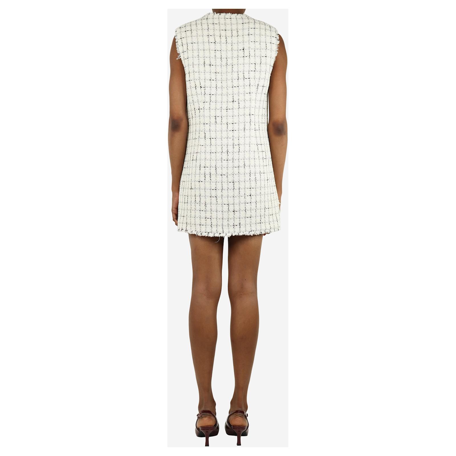 Anine Bing White tweed Janet dress - size XS Cotton ref