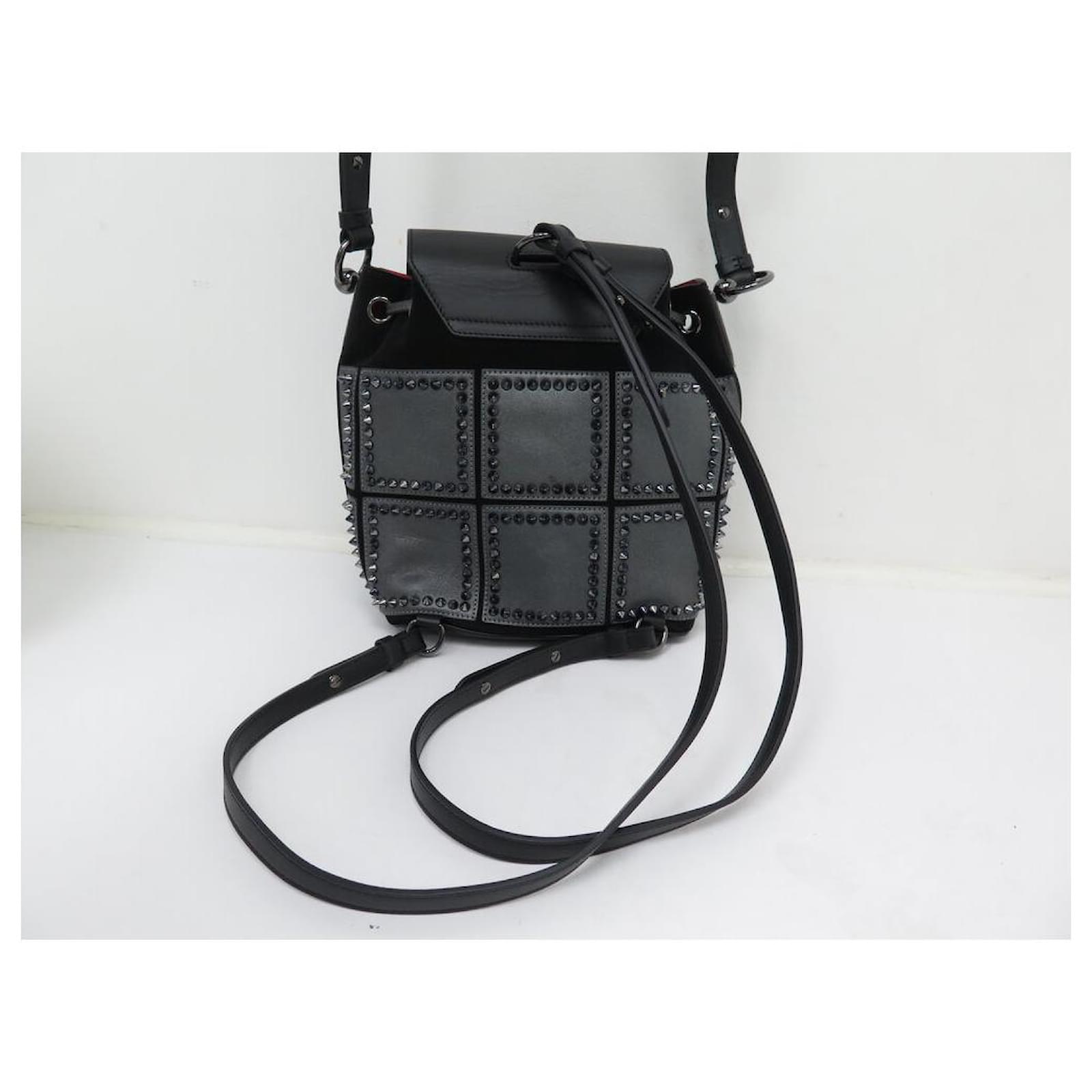 NEW CHRISTIAN LOUBOUTIN LUCKY L SPIKE 3155115 BACKPACK PURSE