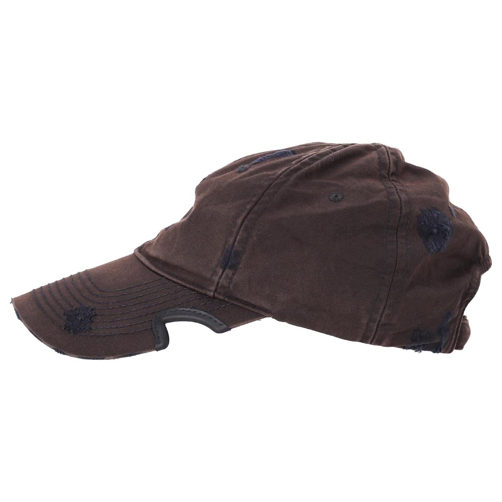 Balenciaga Sporty B Sunfaded Baseball Cap in Brown Cotton