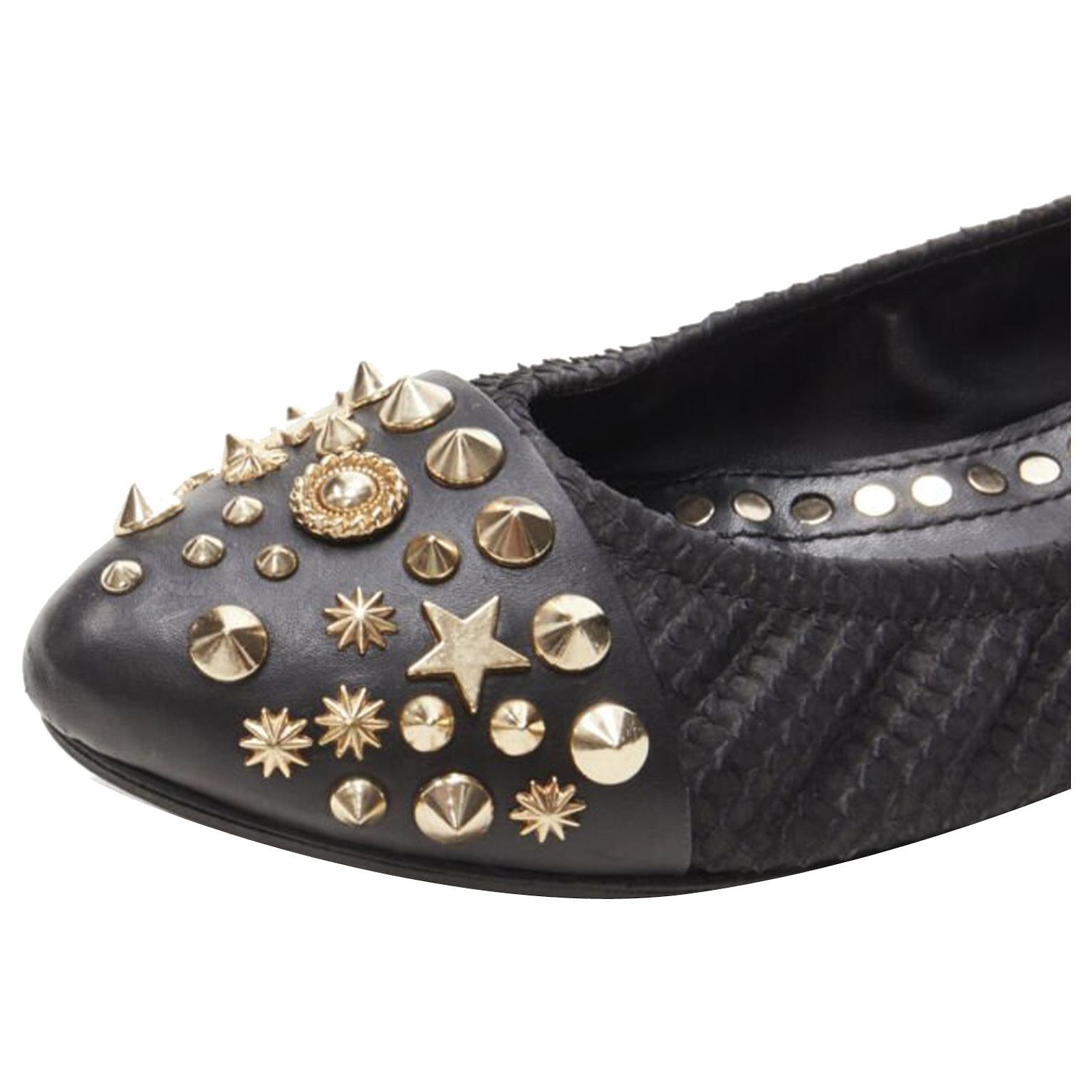 Givenchy Riccardo Tisci Gold Star Spike Stud Toe Cap Scaled 