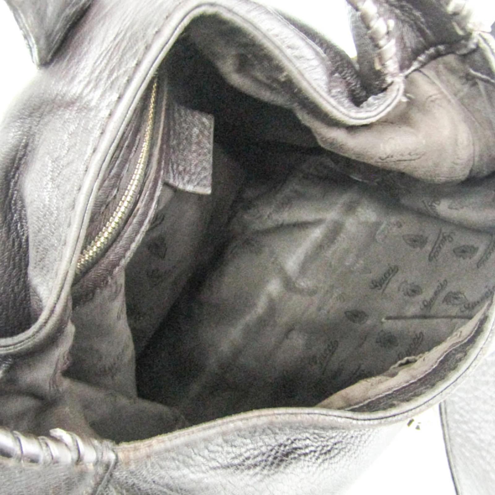 Gucci New Jackie 246907 Women's Leather Handbag Dark brown ref