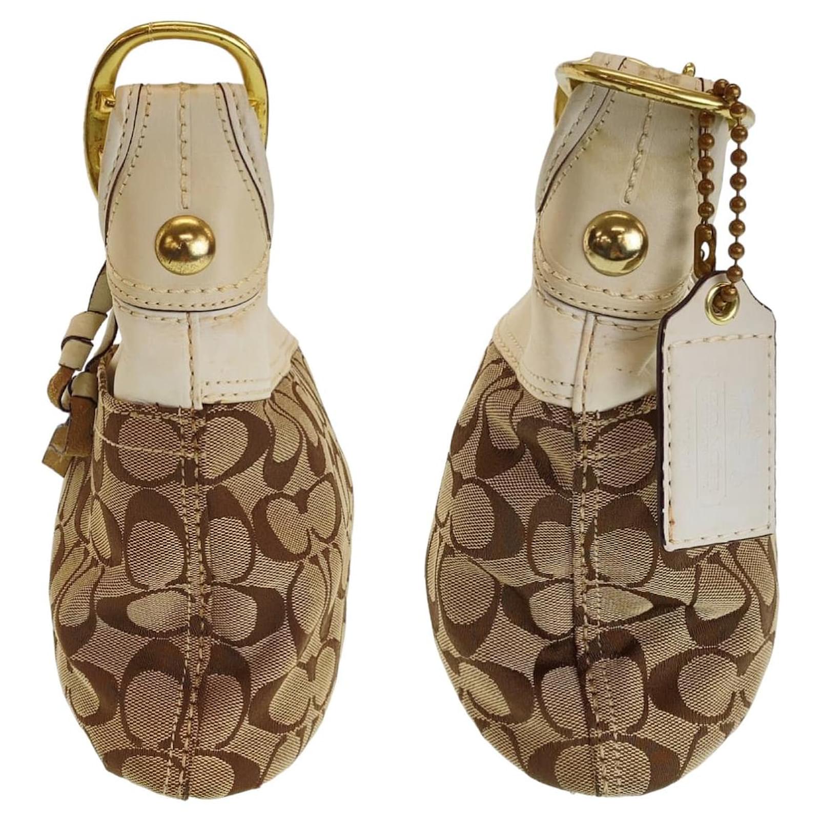 バッグ COACH 2way shoulder bag signature beige COACH Logo Beige 2way Hand Bag Shoulder Bag Rare New | eBay