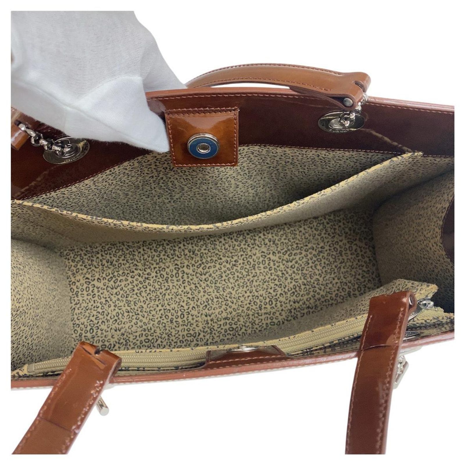 Cartier Panthere Enamel Tote Bag Brown ref.JC1645092 (Sold) - Joli 