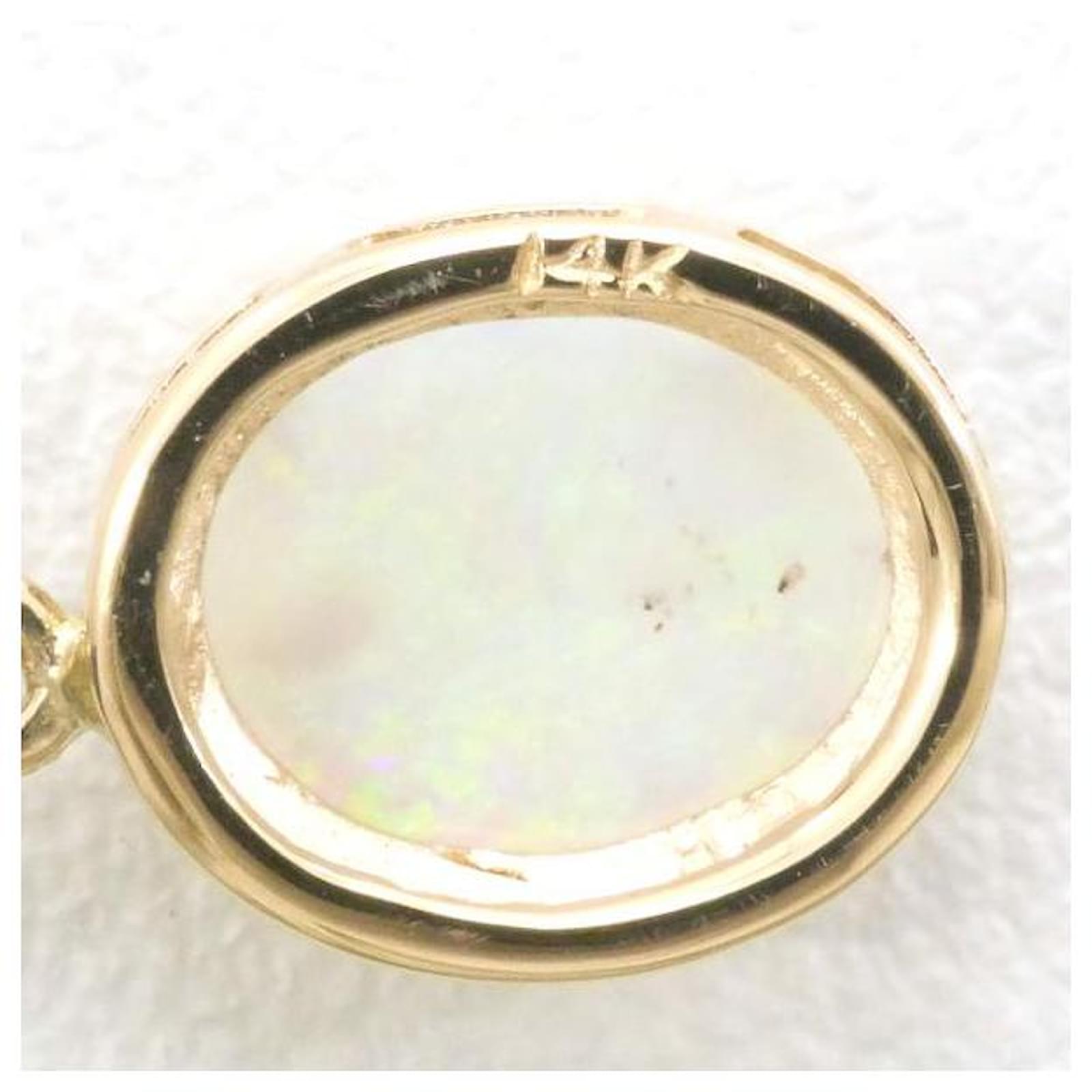 韓国発【Hei】yellow opal necklace☆追跡送 Autre Marque 14K Yellow Gold Opal Necklace Golden Metal ref