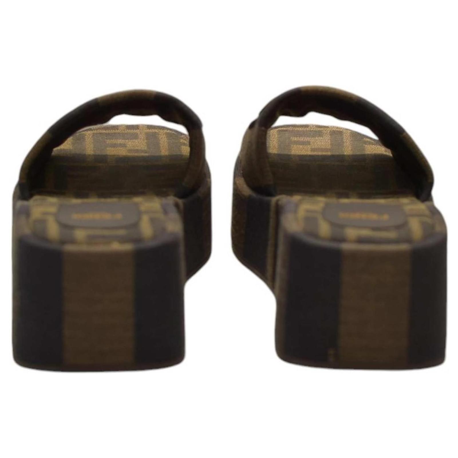 サンダル・ミュール FENDI 'Fendi Sunshine' slides Brown Fendi Sunshine Leather Brown | Fendi