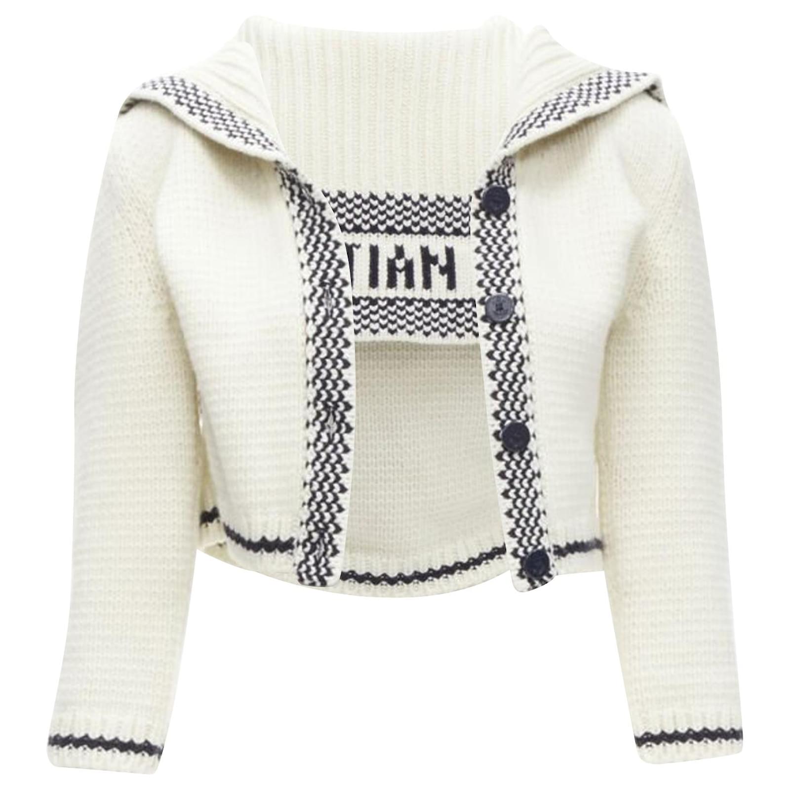 Christian Dior 2021 Mariniere Wool Cashmere Beige Sailor