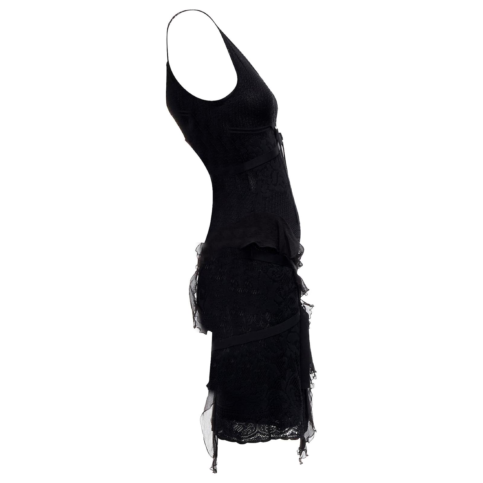 ワンピース Christian Dior SS2003 Bondage Dress Christian Dior by John Galliano S/S 2003 Sheer Lace Bondage