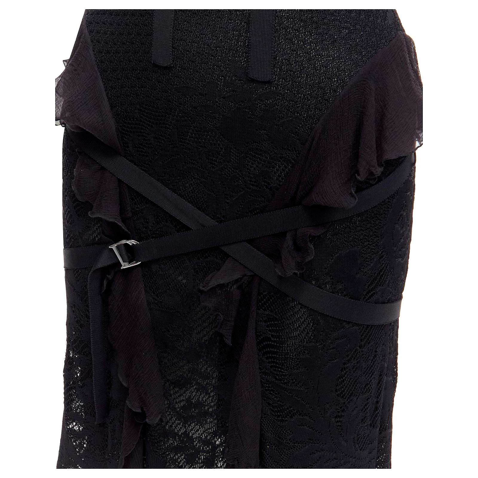 ワンピース Christian Dior SS2003 Bondage Dress Christian Dior by John Galliano S/S 2003 Sheer Lace Bondage