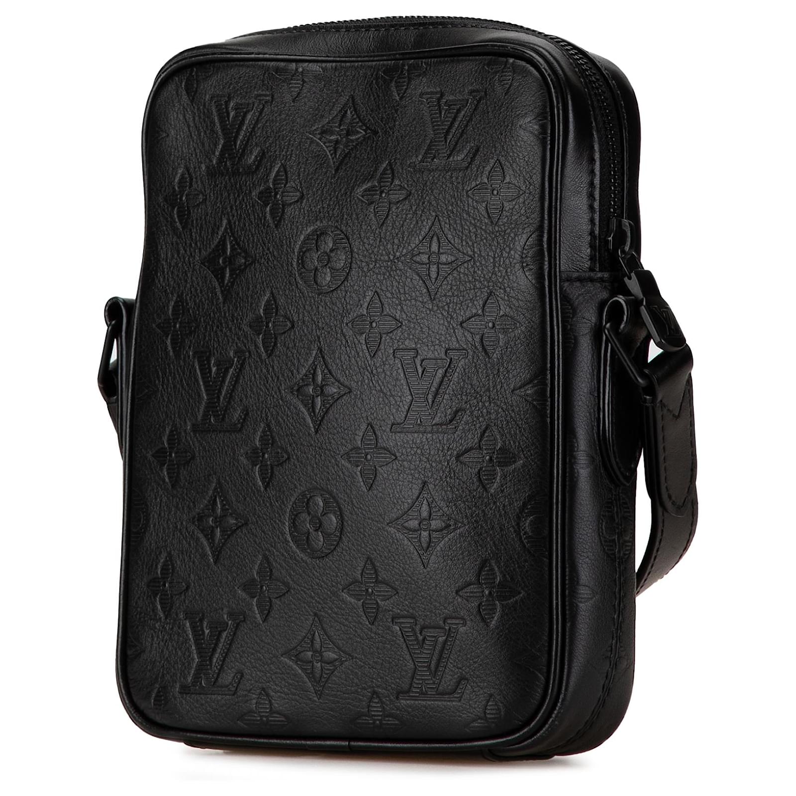 Louis Vuitton Black Monogram Shadow Danube PM Leather Pony