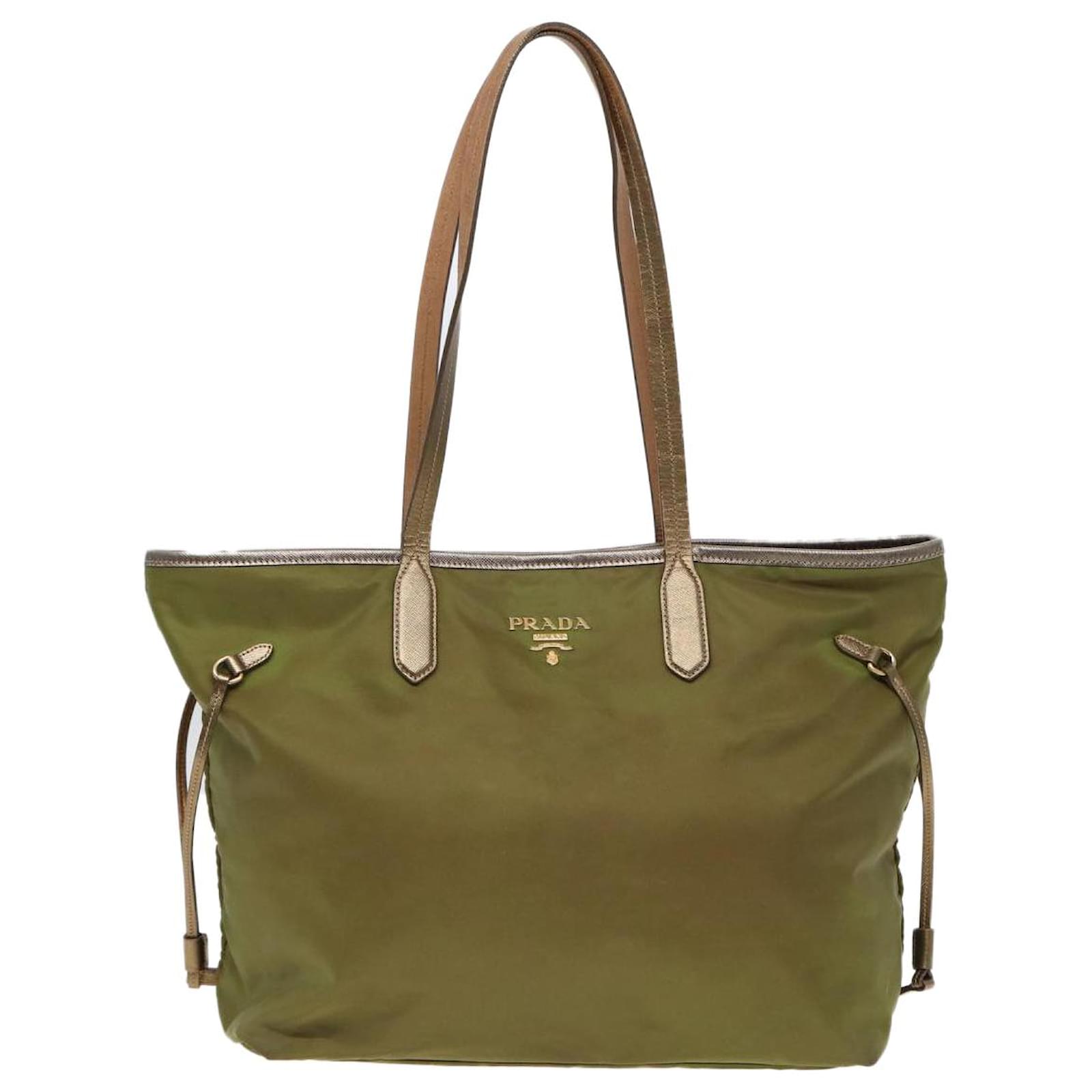 PRADA ネオプレーントートバッグ　カーキ PRADAプラダ ナイロン トートバッグ カーキ - メルカリ