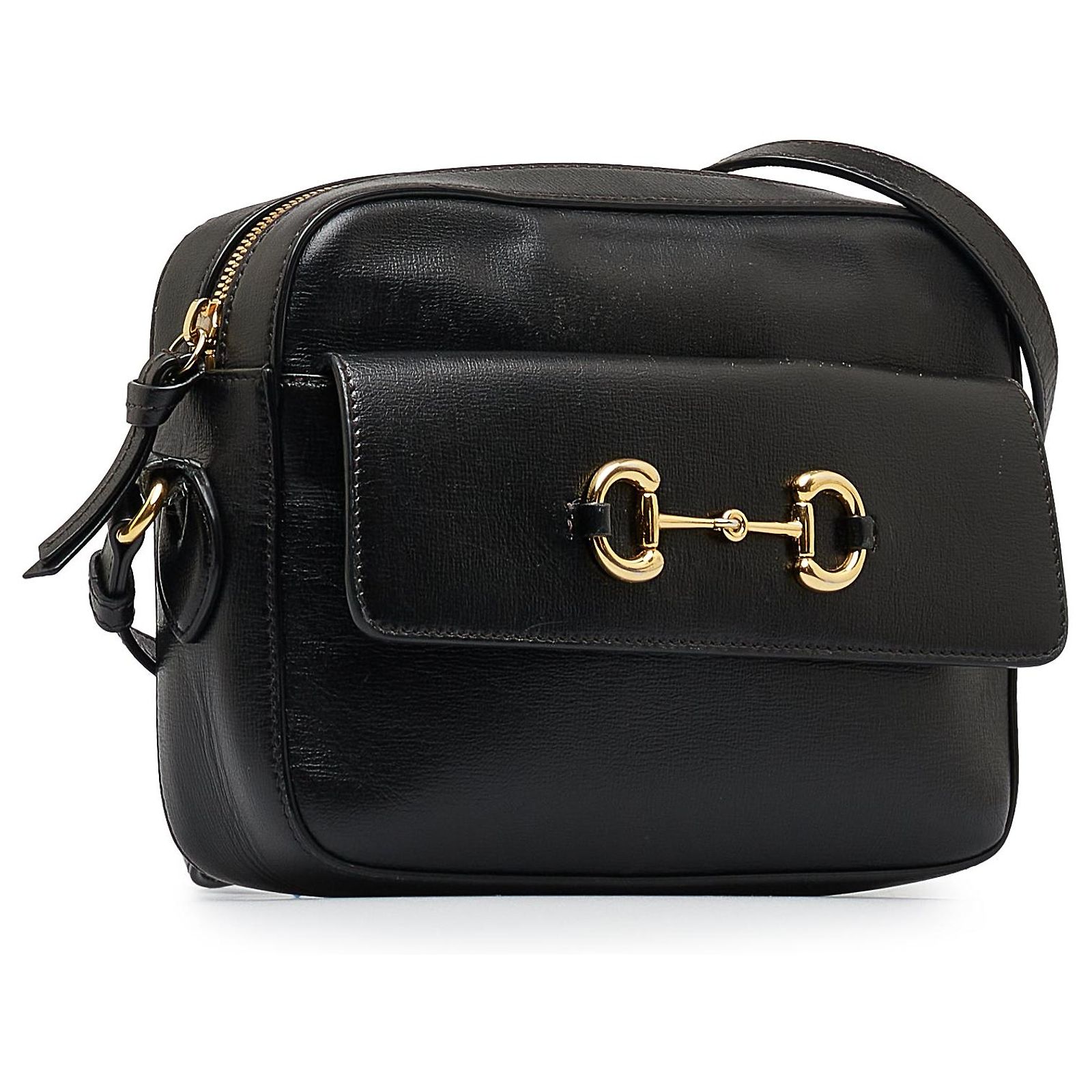 Black Gucci Horsebit 1955 Crossbody Bag Leather ref.1662968 - Joli Closet