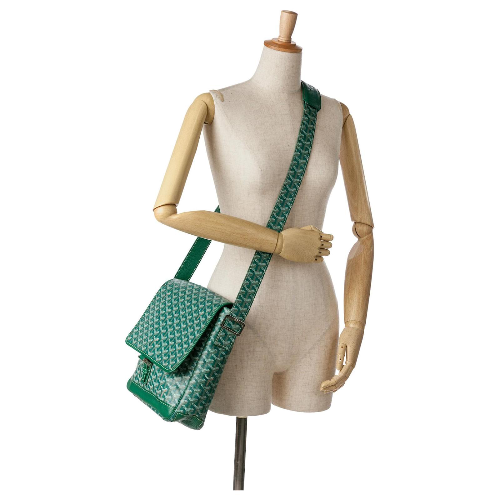 Green Goyard Goyardine Urbain Crossbody Bag Leather ref