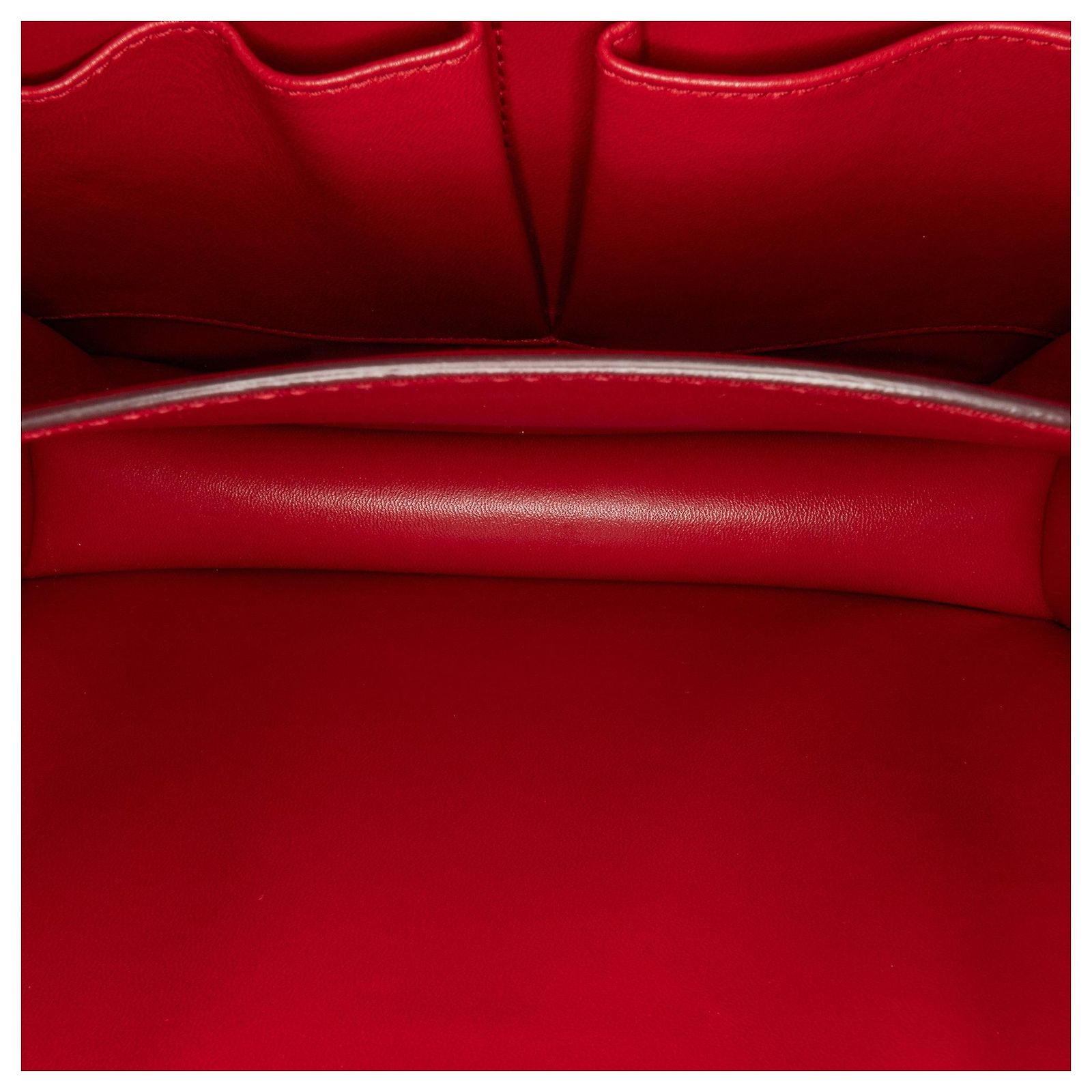 Céline Red Celine Medium Classic Box Crossbody Bag Leather ref.1664039 ...