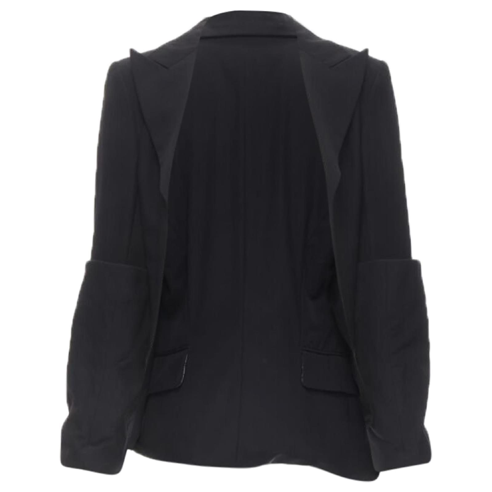 ジャケット・アウター COMME des GARCONS Tailored j Jacket 1992 vintage COMME DES GARCONS 1992 black extra long sleeve exposed