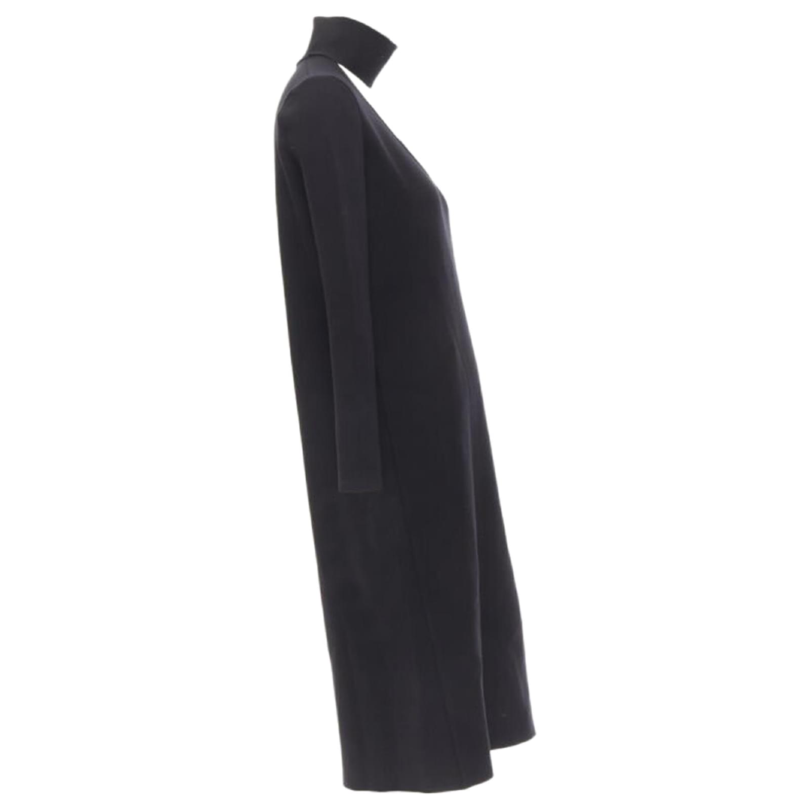 【送料&関税込】Bottega Veneta Black Viscose Blend Dress Bottega Veneta // Black Cady Midi Dress – VSP Consignment