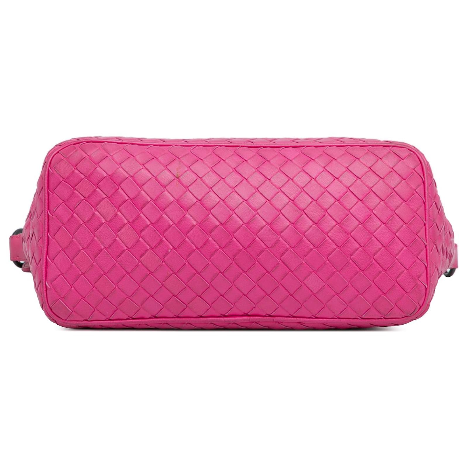 ショルダーバッグ・ポシェット BOTTEGA VENETA Women Shoulder Bags 666688VMAY16419 Pink Bottega Veneta Pink Intrecciato Shoulder Bag Leather Pony