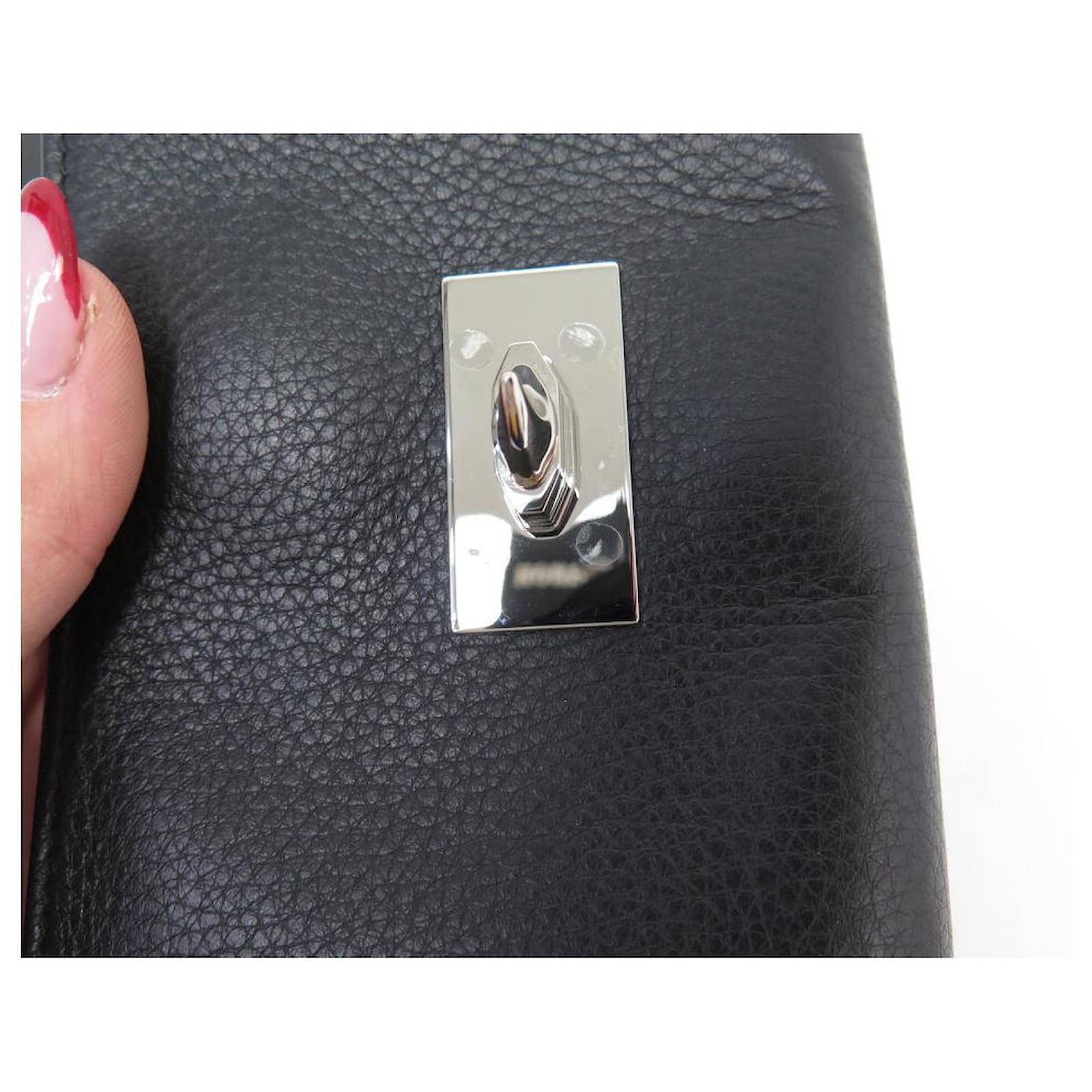 LONG GIVENCHY SHARK LEATHER GRAIN BLACK WALLET BC06946695 + BOX