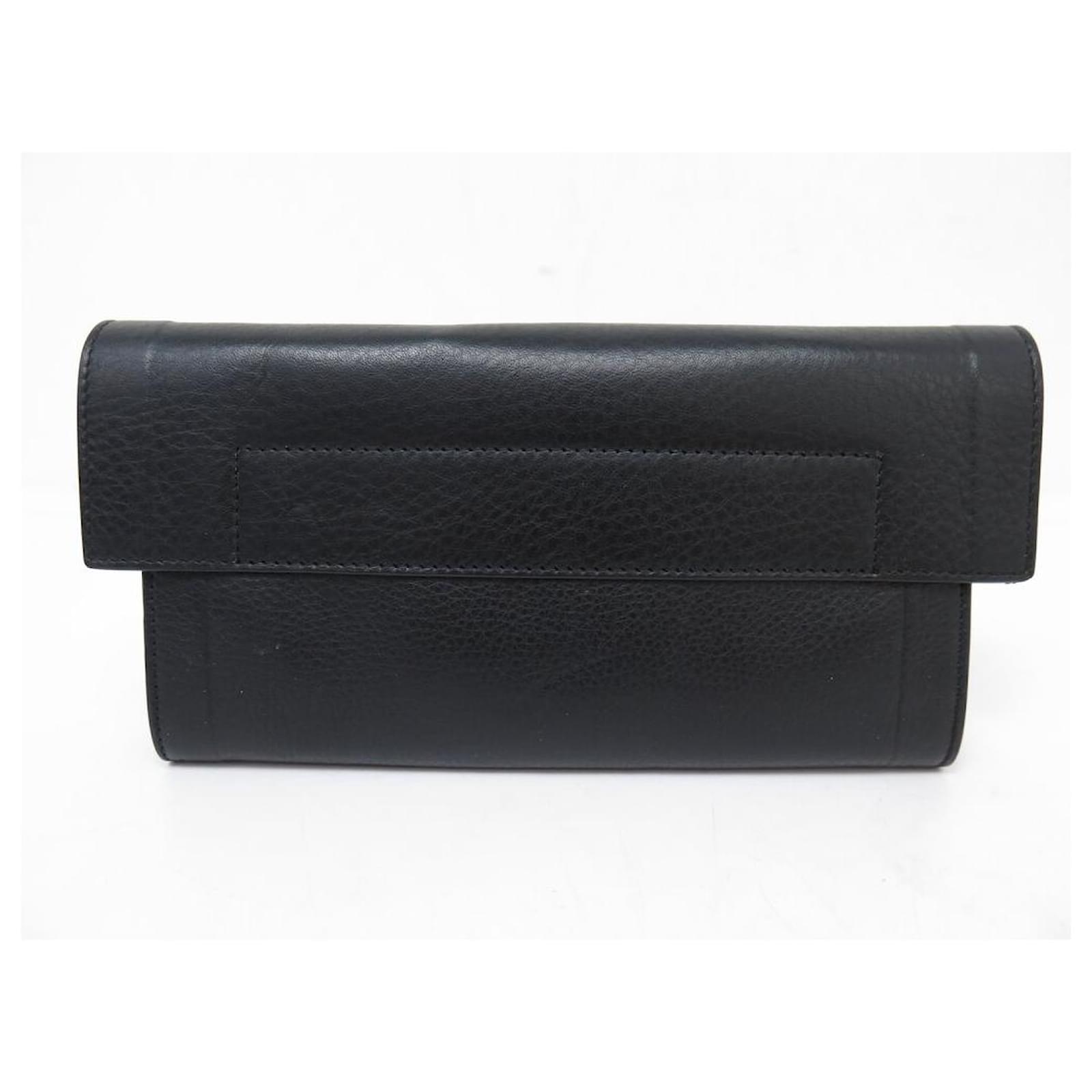 LONG GIVENCHY SHARK LEATHER GRAIN BLACK WALLET BC06946695 + BOX