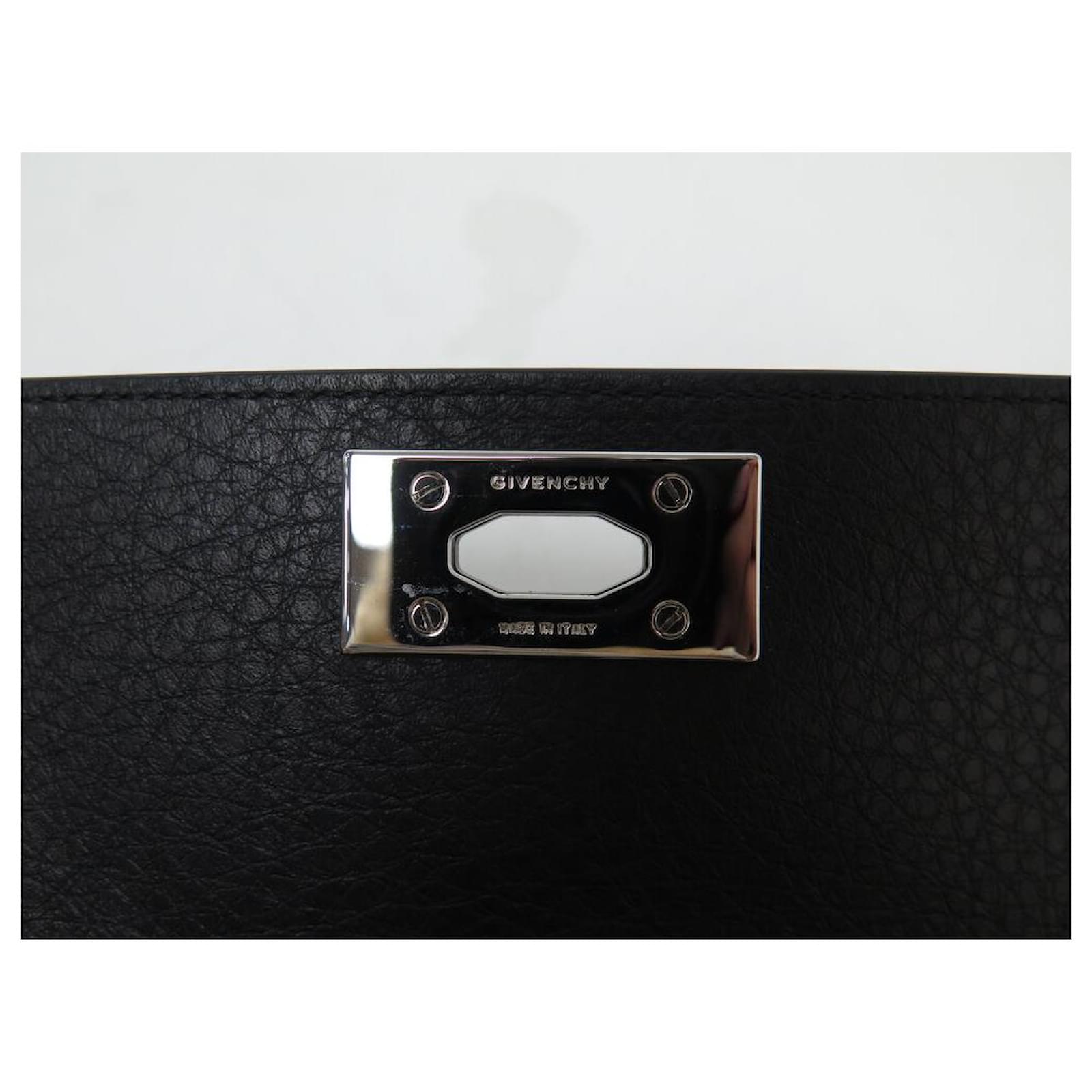 LONG GIVENCHY SHARK LEATHER GRAIN BLACK WALLET BC06946695 + BOX