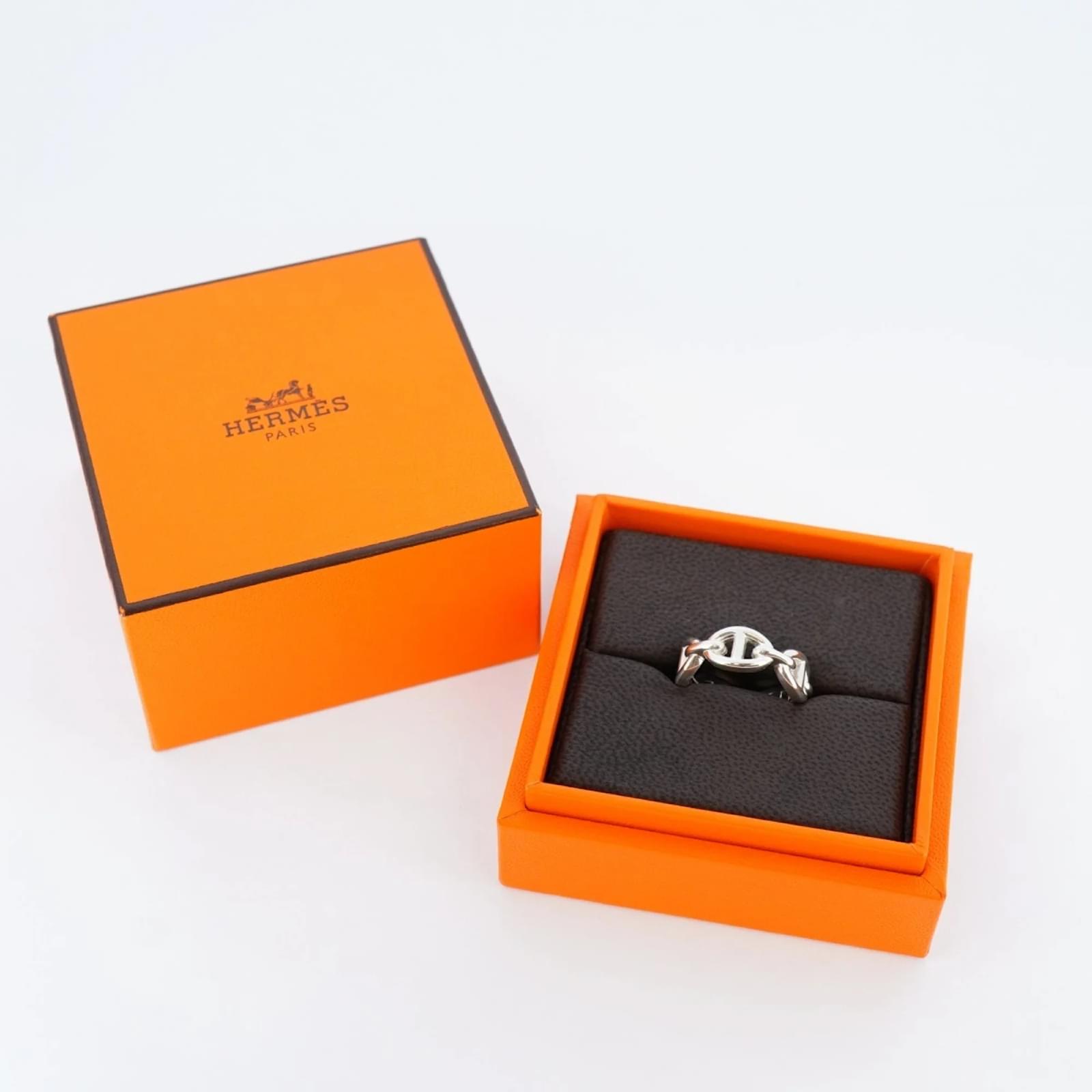 Hermès Hermes Chaine d'Ancre Anchainée Silver 925 Ring