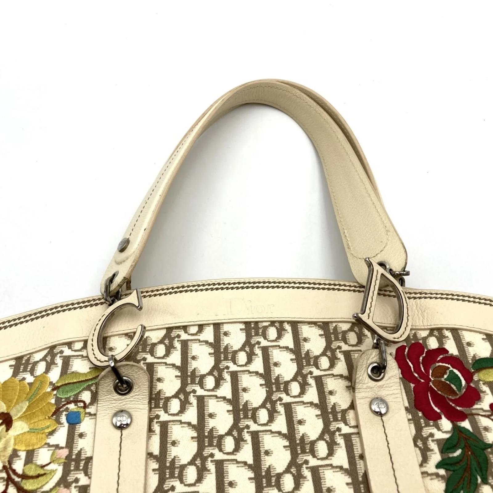 Christian Dior trotter tote bag white