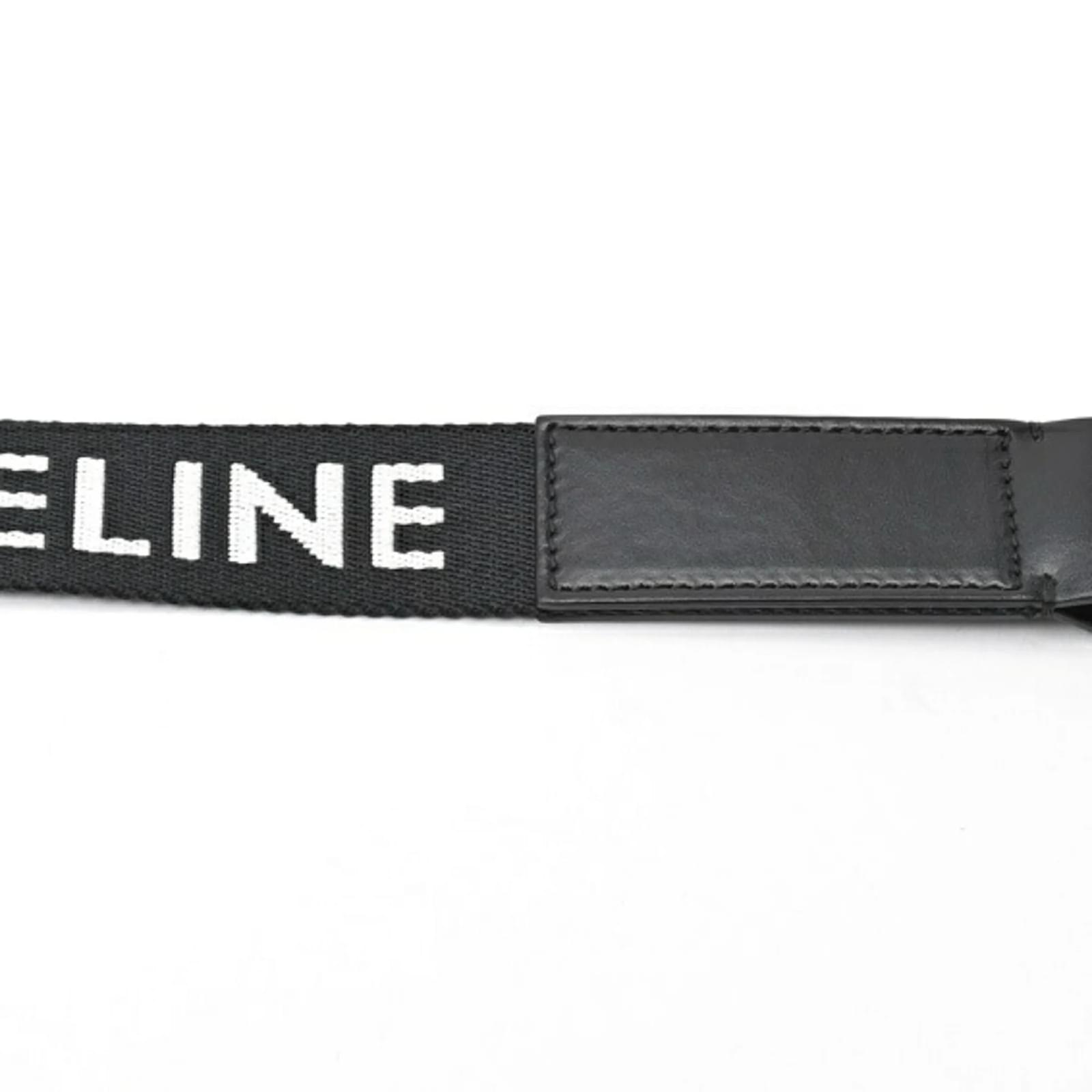 【人気/関税/送料込み】 Celine Medium Double Ring Belt in Jac Celine Medium Double Ring Belt in Jacquard Textile and