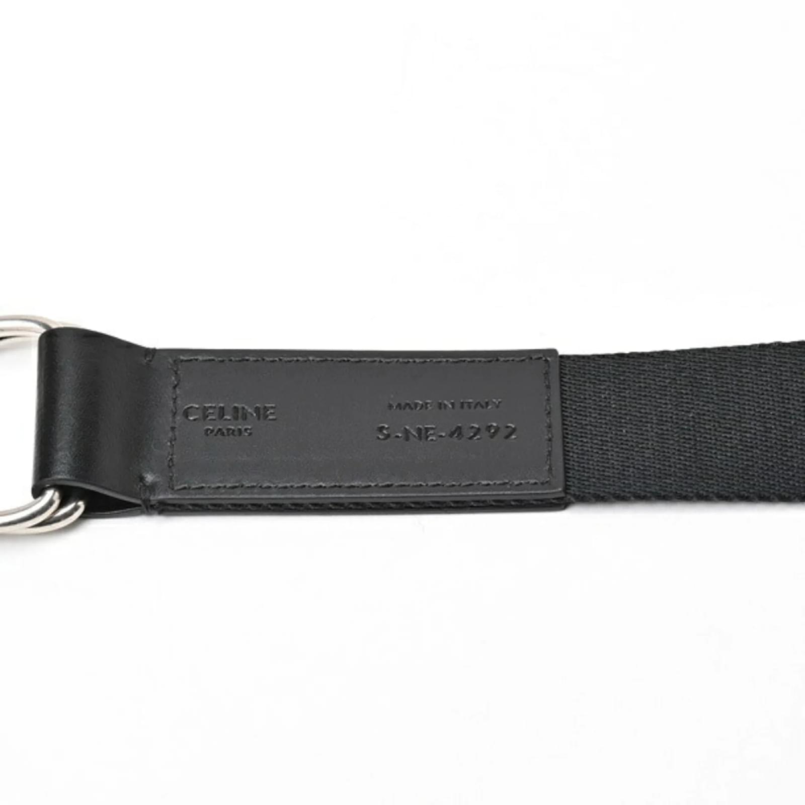 【人気/関税/送料込み】 Celine Medium Double Ring Belt in Jac Celine Medium Double Ring Belt in Jacquard Textile and