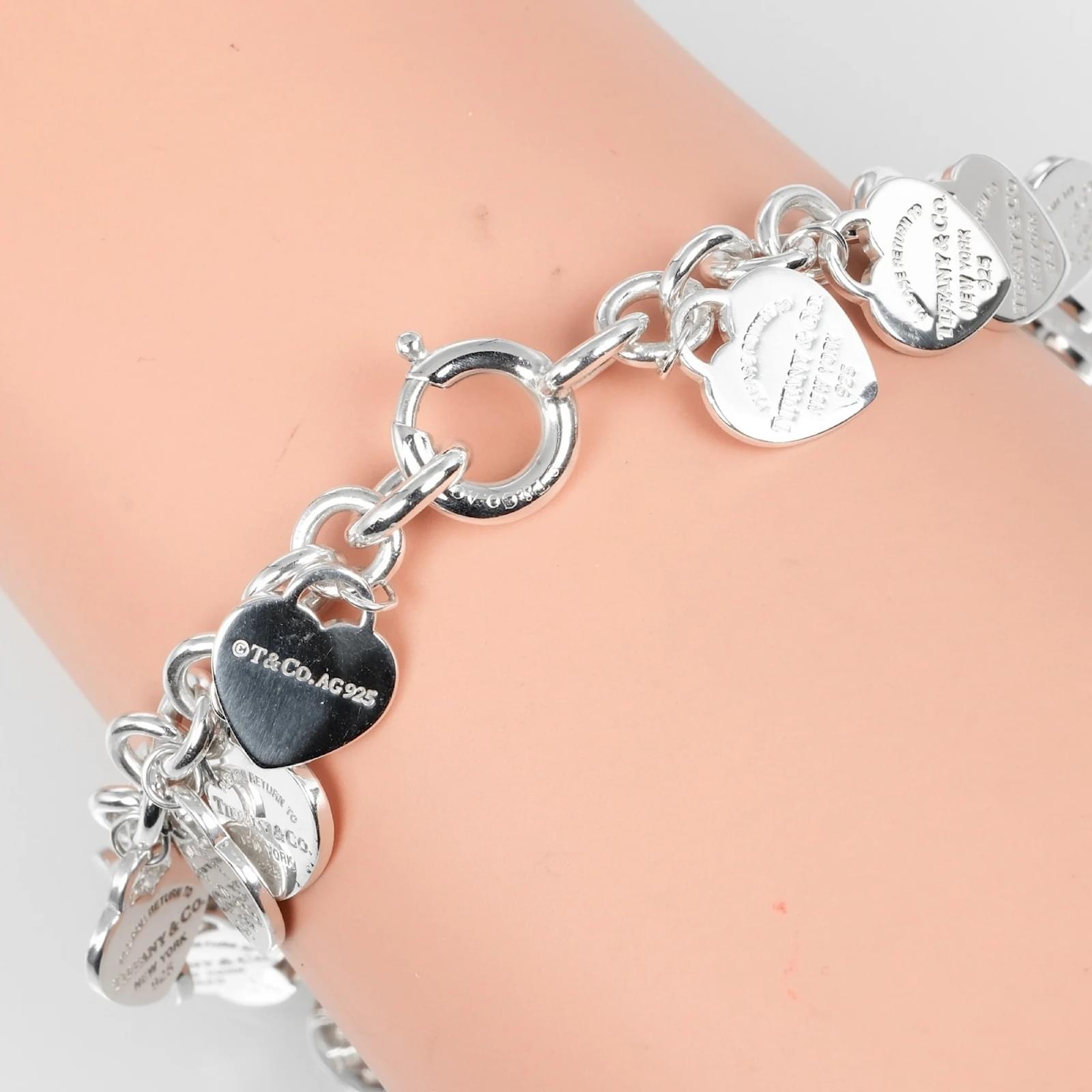 Tiffany Return to Multi Heart Tag Bracelet Silver ref
