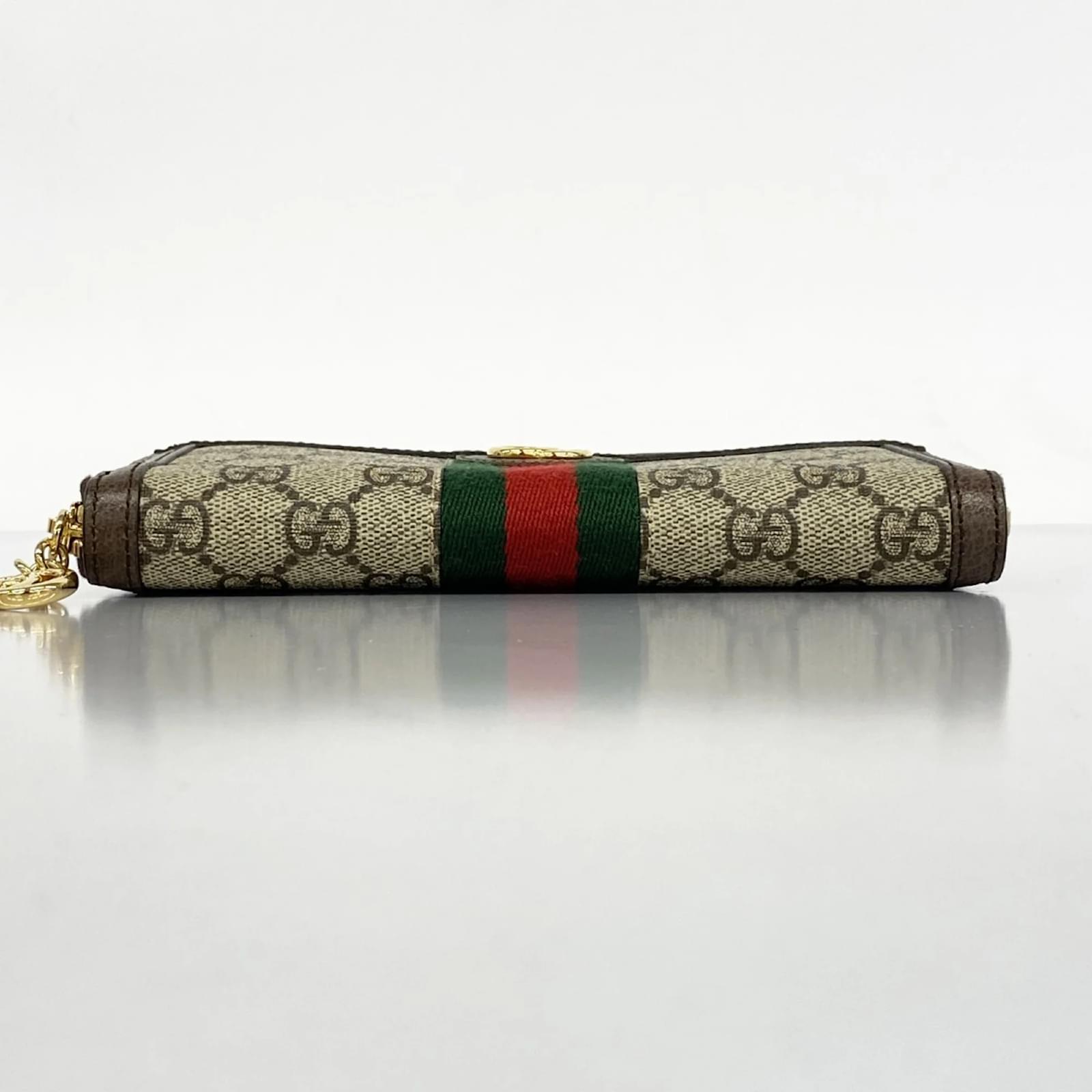 ☆韓国の人気☆【GUCCI】☆Gucci Ophidia GG long walle.t☆ Gucci Ophidia Long Wallet Brown Beige Plastic ref.1674676