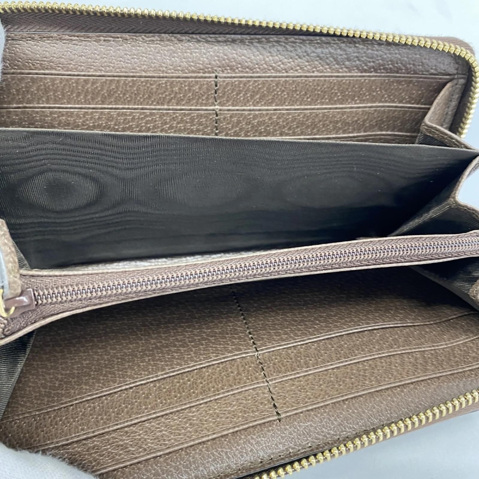 ☆韓国の人気☆【GUCCI】☆Gucci Ophidia GG long walle.t☆ Gucci Ophidia Long Wallet Brown Beige Plastic ref.1674676
