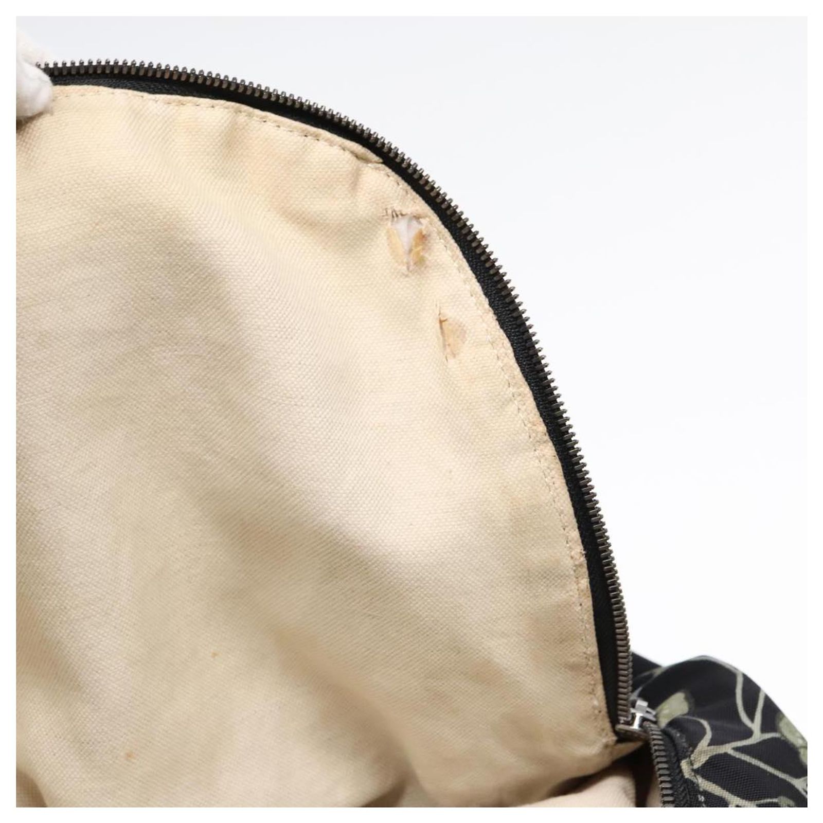 GUCCI Flora Backpack Canvas Black Silver 353476 Auth 90194 