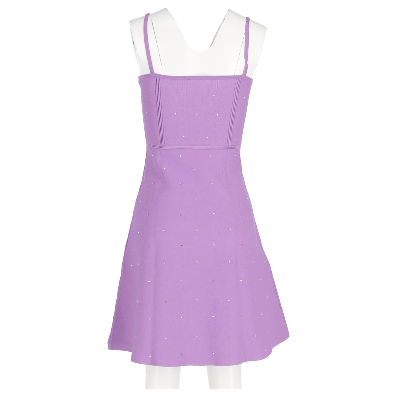Sandro Paris Mini Elize Crystal-Embellished Knitted Dress in Purple Viscose Cellulose fibre ref.1675366 - Joli Closet Sandro Paris Mini Elize Crystal-Embellished Knitted Dress in Purple Viscose Cellulose fibre ref.1675366 - Joli Closet