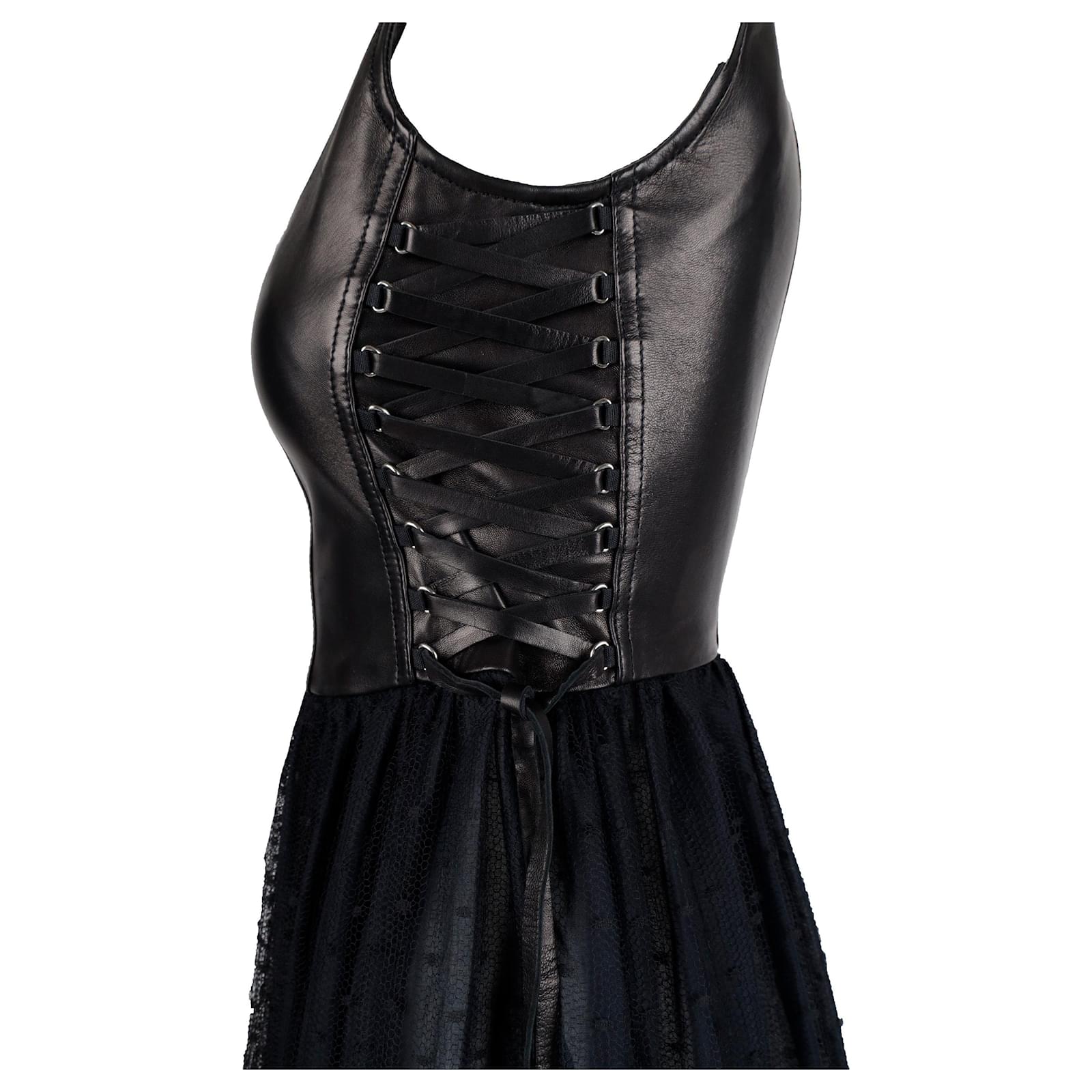 Valentino Garavani Red Valentino Leather Corset and Tulle