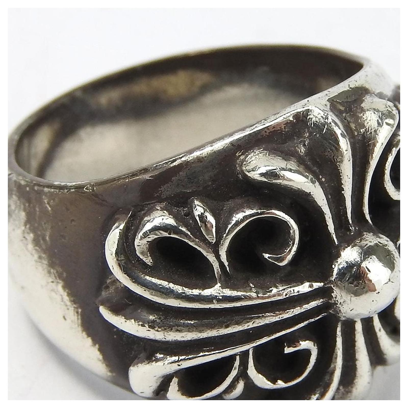 Chrome Hearts Silver 925 Ring Keeper Silvery Metal ref