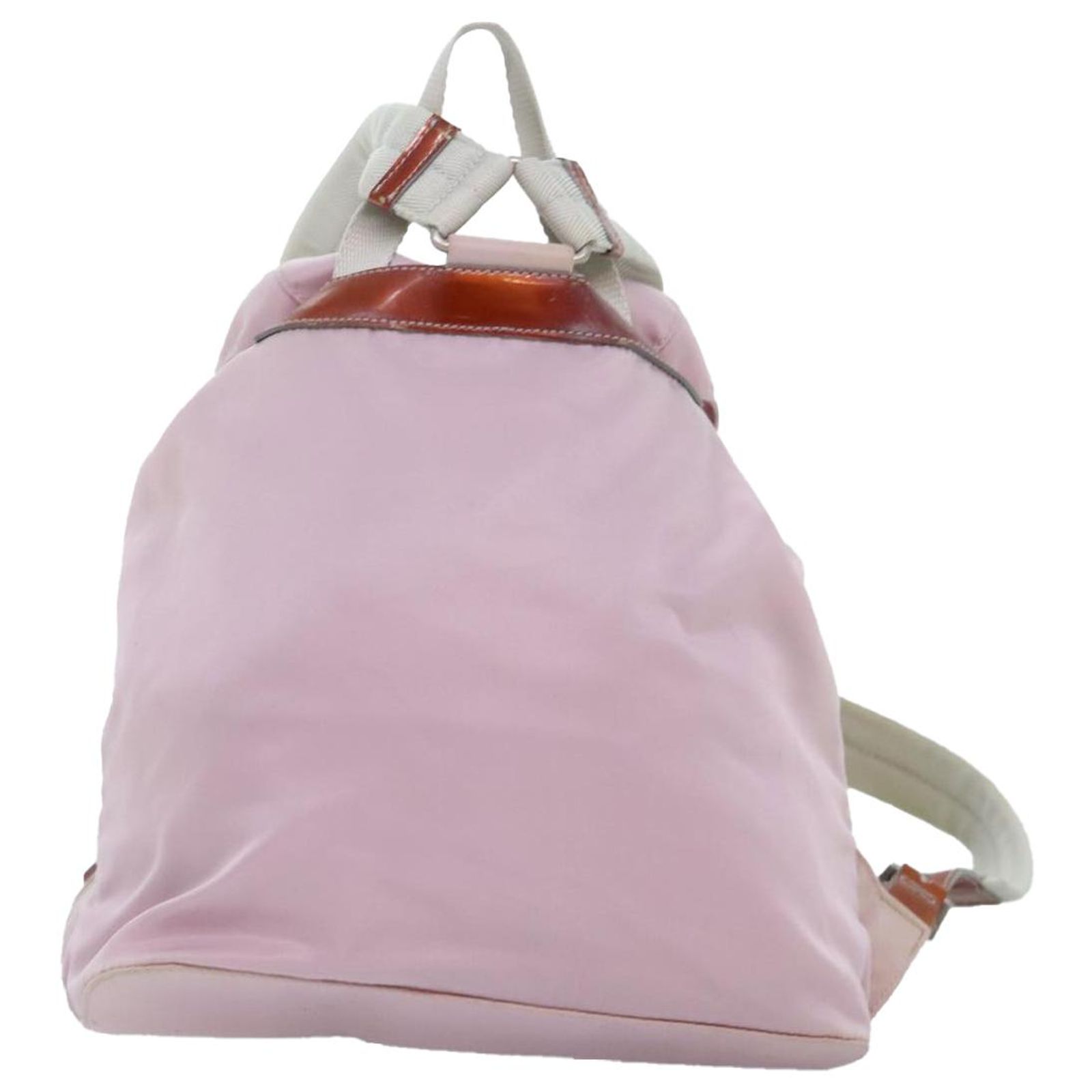 PRADA Backpack Nylon Pink Silver Auth 89617 Silvery ref  display picture 2