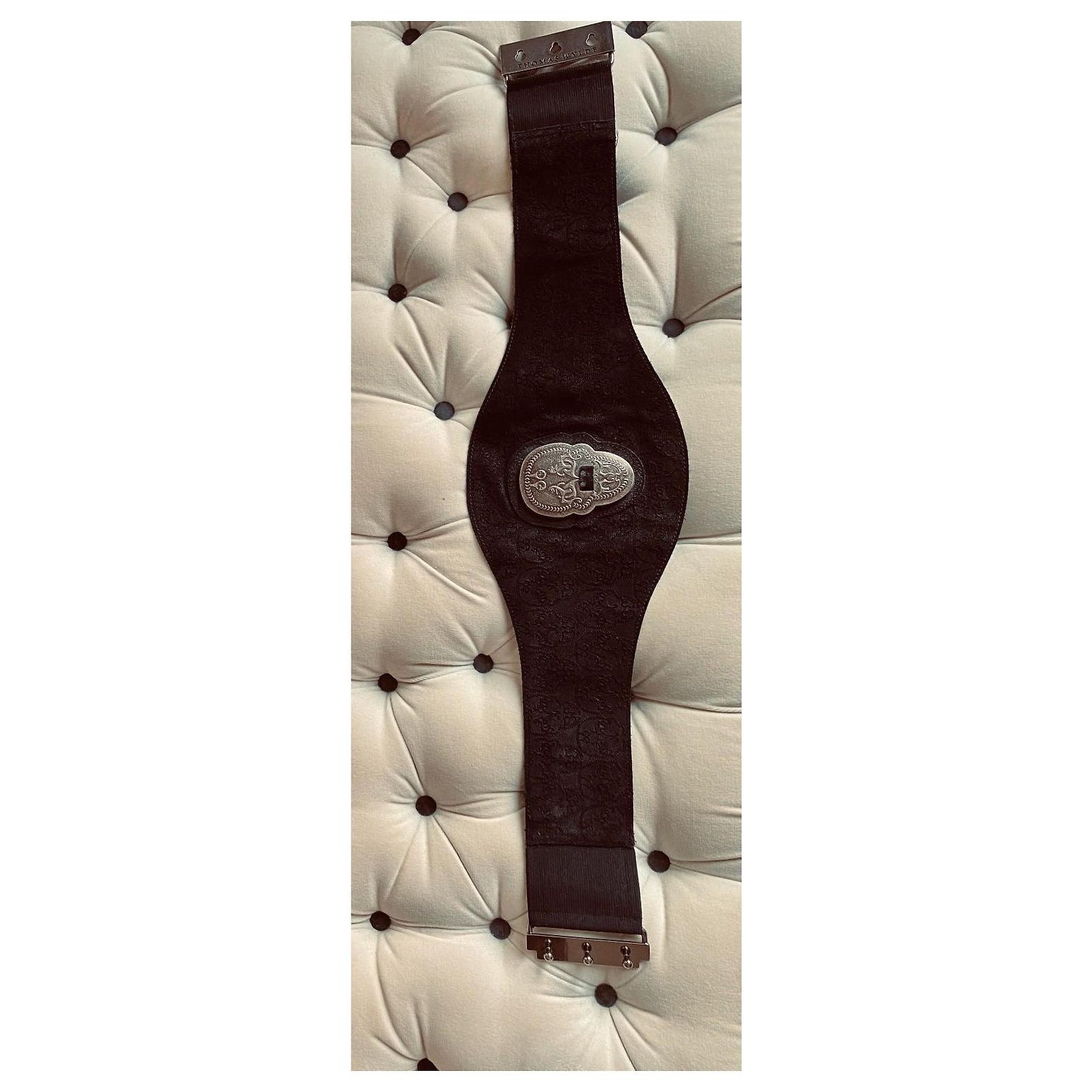 Thomas Wylde Leather Belt Belt Thomas Wylde Black size S International in Suede - 5036785 main image 3