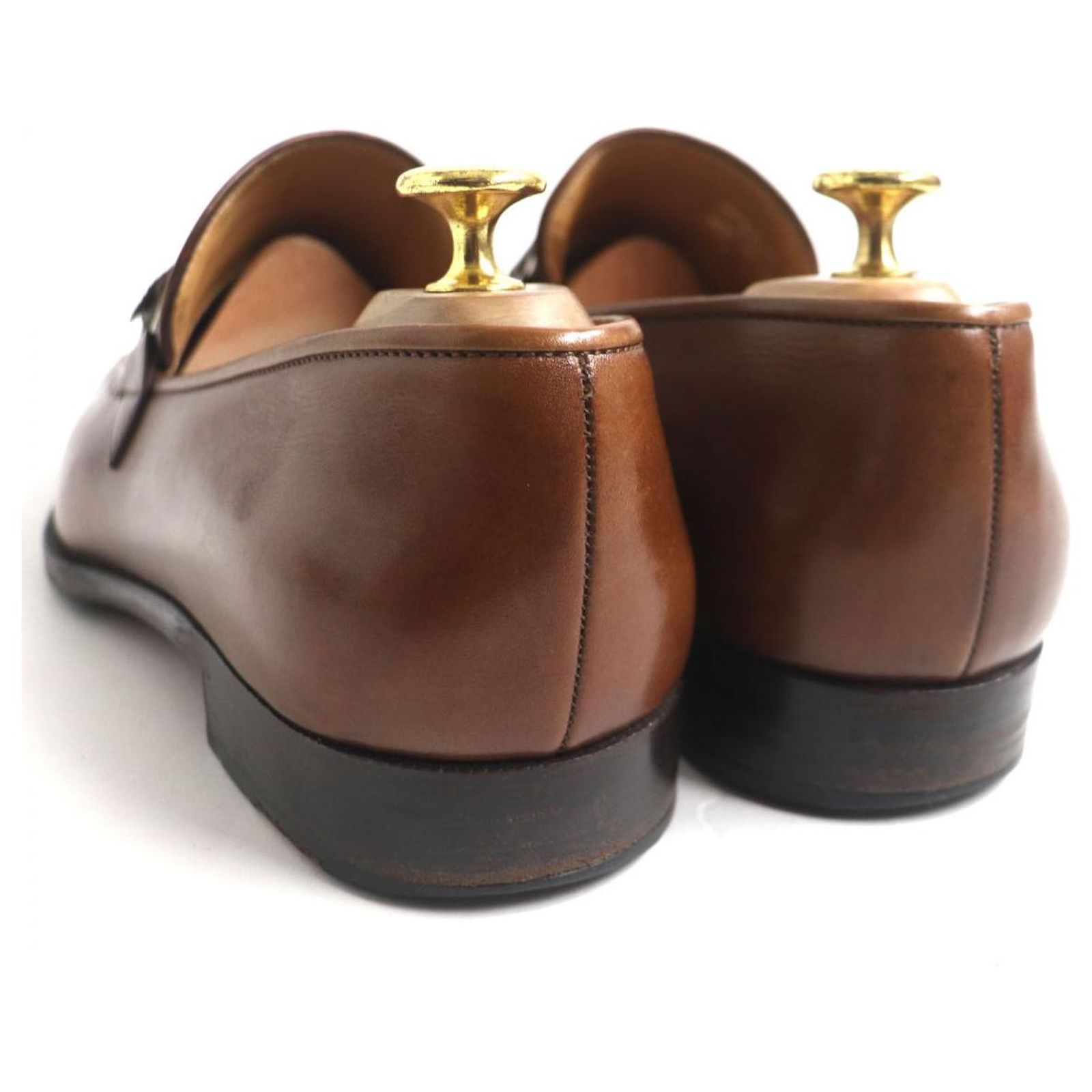 Berluti Dandy Sauvage Monk Strap Leather Shoes Brown 8 ref 