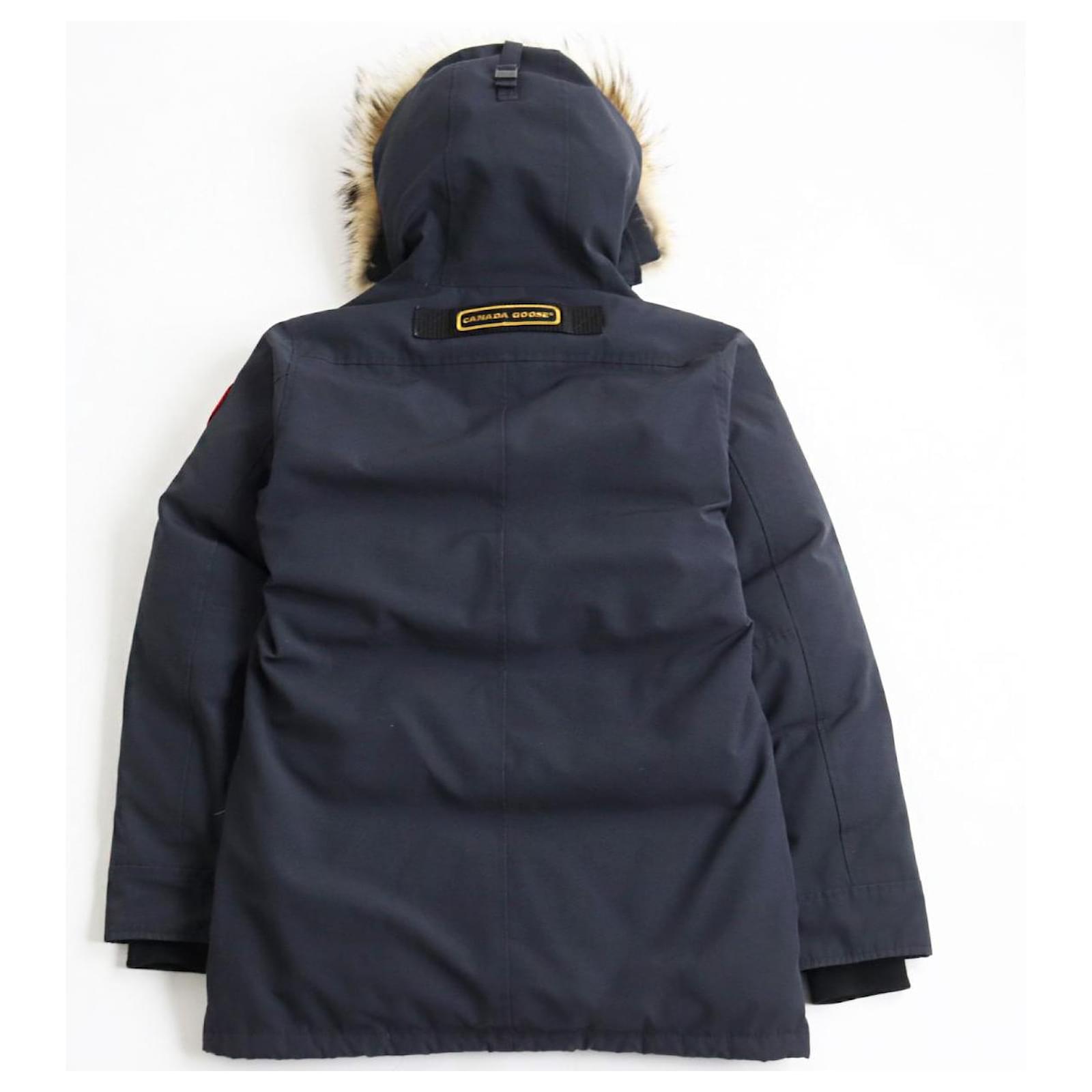 Canada Goose JASPER Coyote Fur Down Jacket Navy S Navy blue ref 