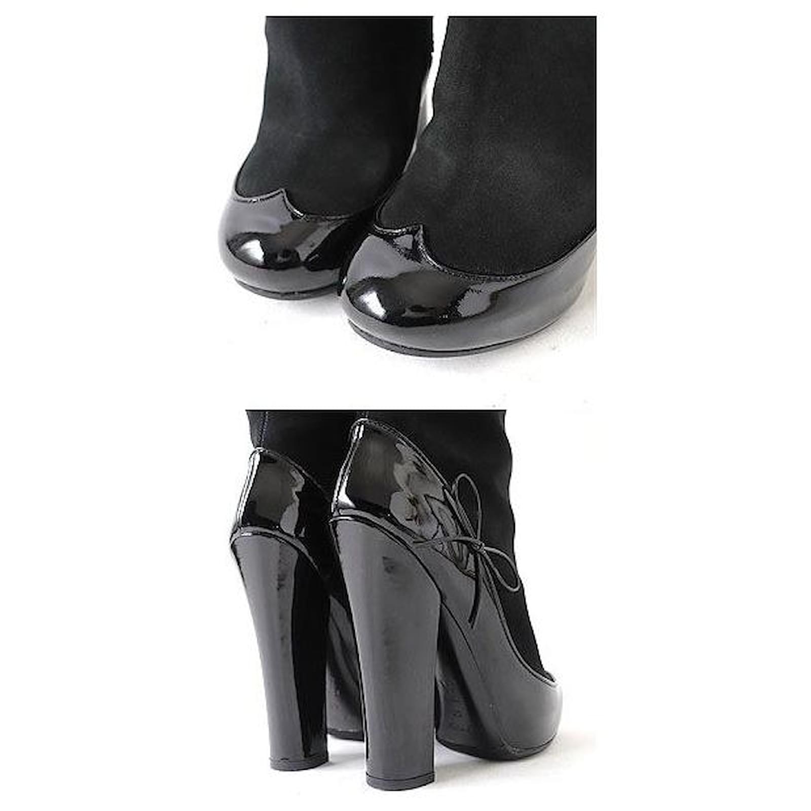 Louis Vuitton Ribbon Side Zip Long Boots Black ref.1683993 Louis Vuitton Ribbon Side Zip Long Boots Black ref.1683993