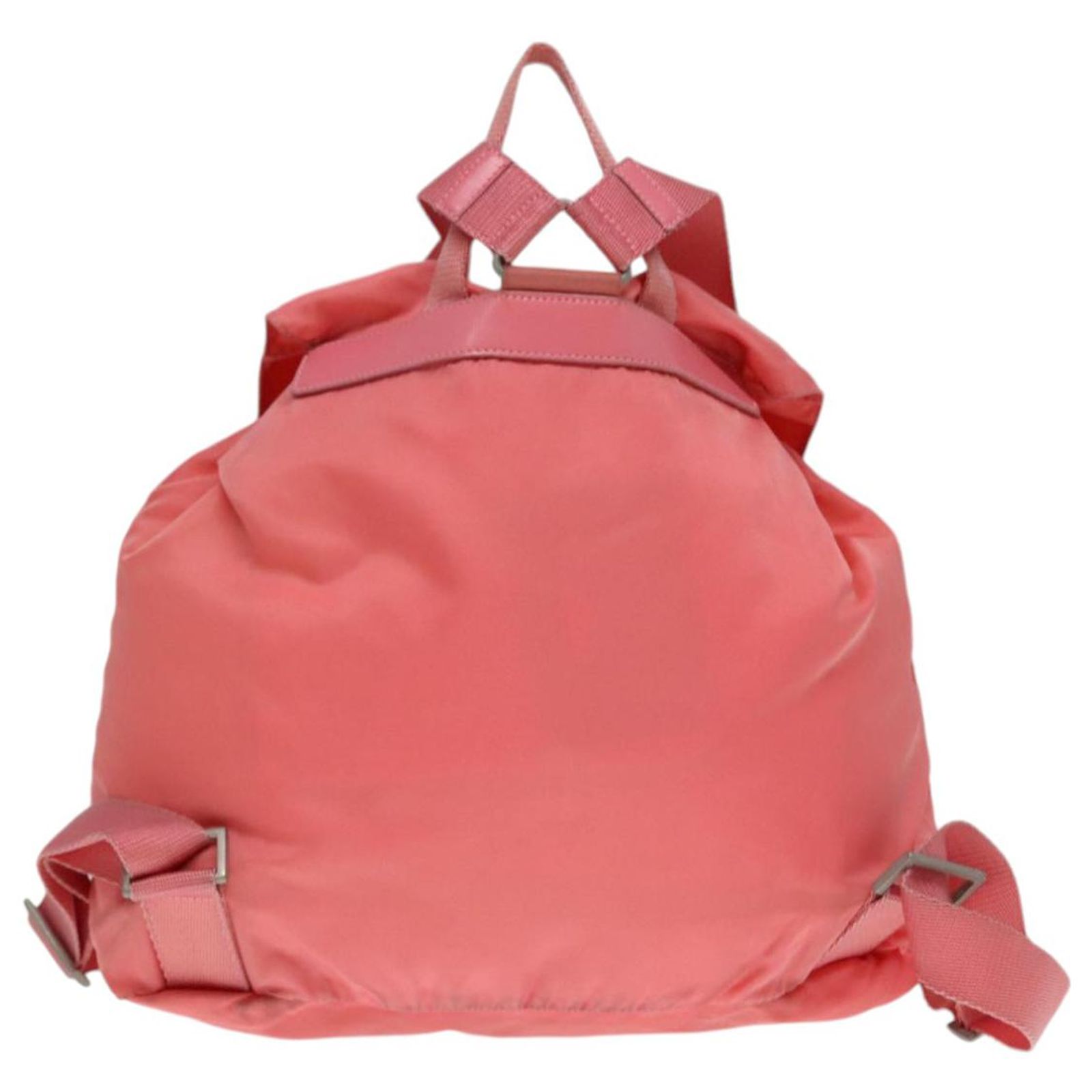 PRADA Backpack Nylon Pink Silver Auth 90750 Silvery ref  display picture 2