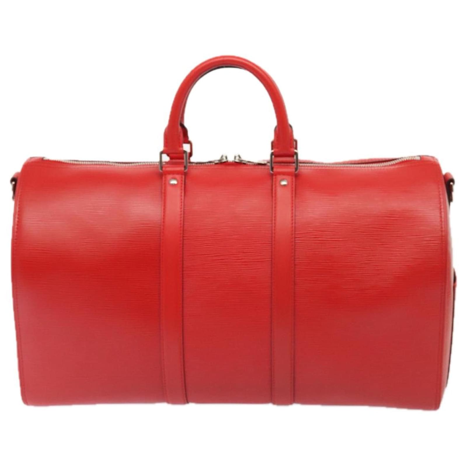 LOUIS VUITTON Epi Supreme Keepall Bandouliere 45 Boston Tasche M53419 Auth 83743S Rot Leder ref.1685037 Joli Closet