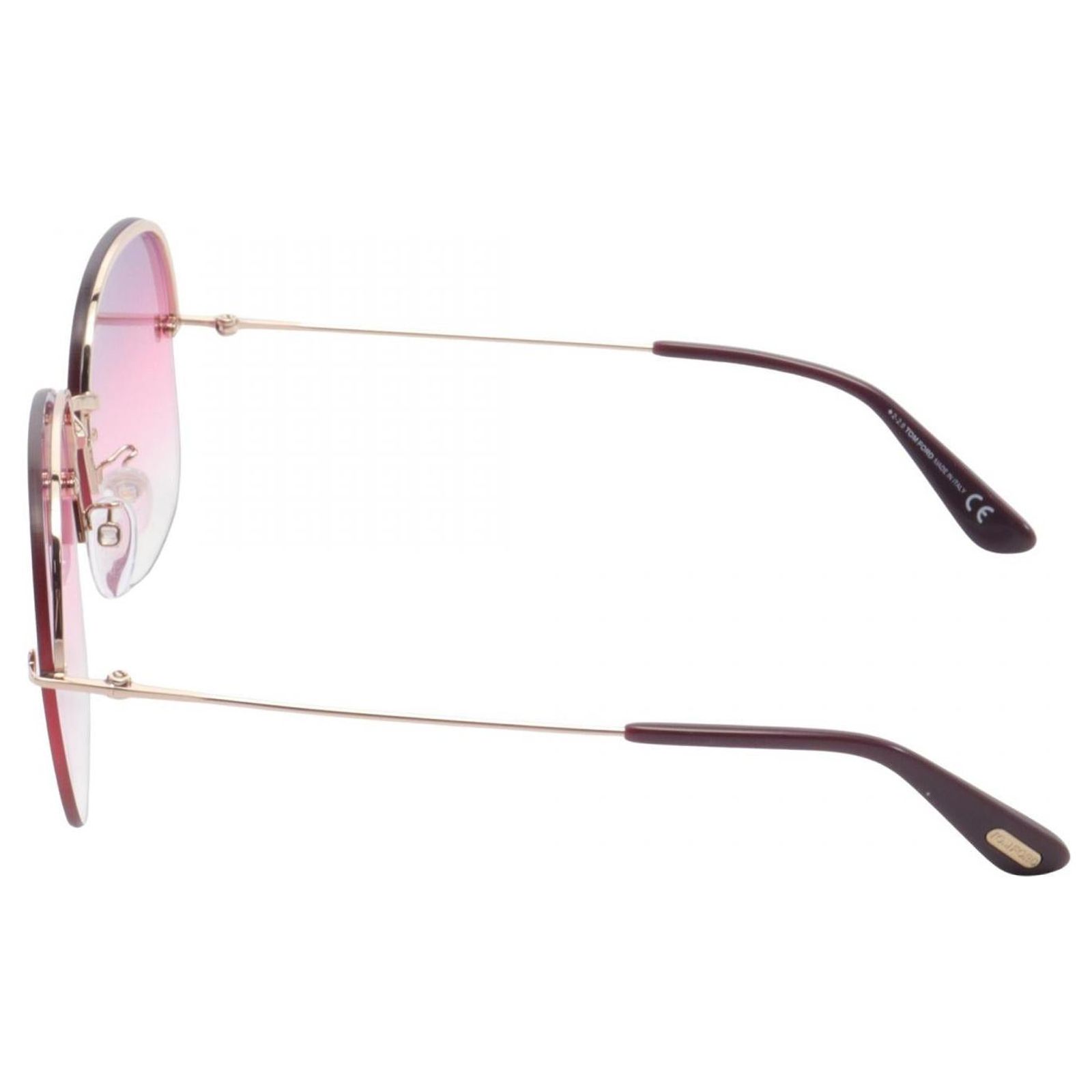 Tom Ford Lilliana sun glasses Tom Ford Lilliana Ivory Epoxy / Gradient Bronze Silver Flash  main image 4